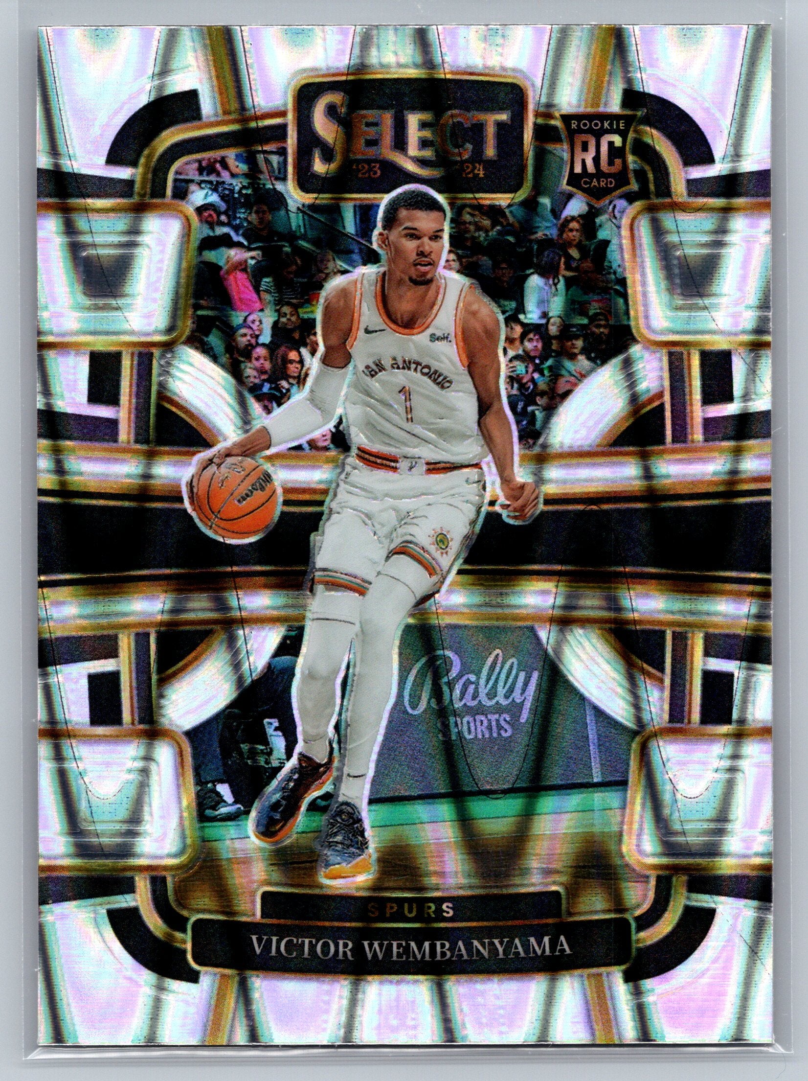 2023 Panini Select Victor Wembanyama Tectonic Concourse Level Rookie Card #87