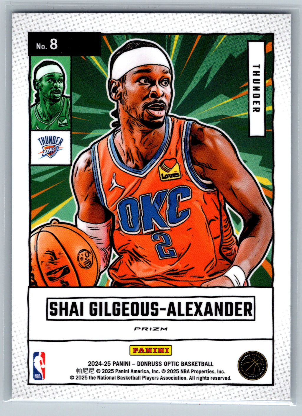2024 Panini Optic Shai Gilgeous-Alexander Fast Break Net Marvels #8