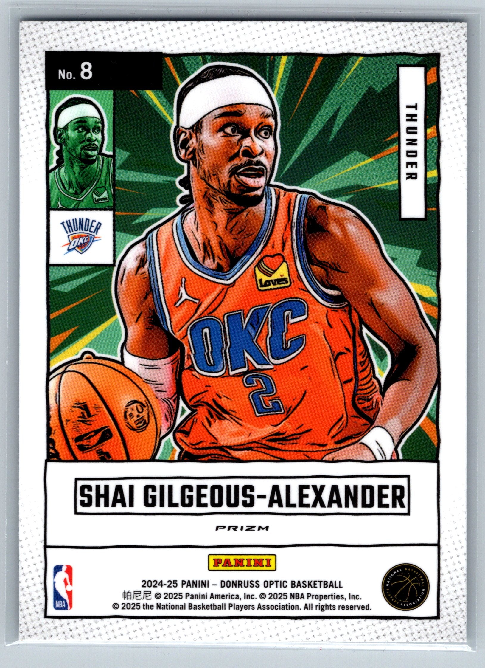 2024 Panini Optic Shai Gilgeous-Alexander Fast Break Net Marvels #8