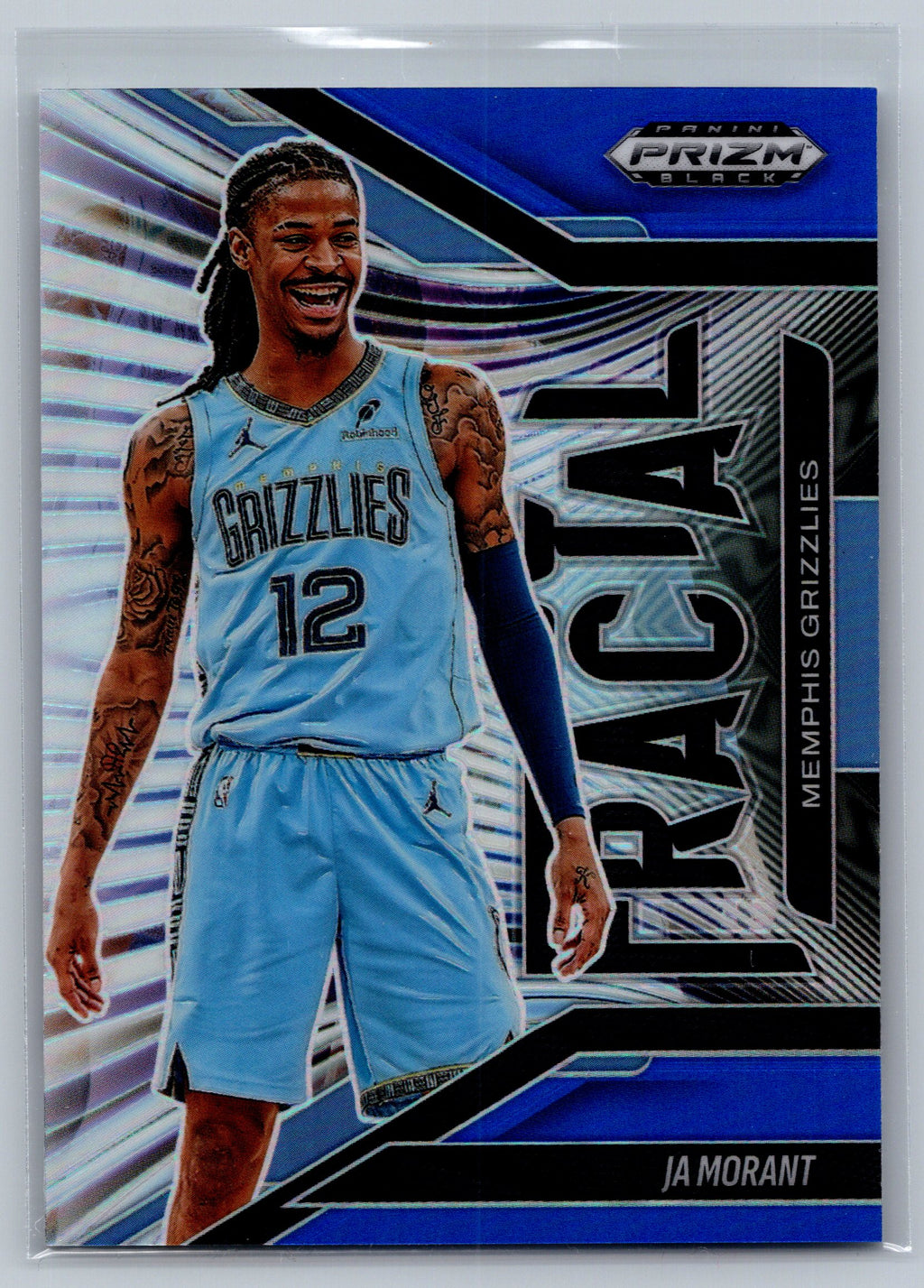 2024 Panini Prizm Ja Morant Silver Fractal Blue /199 #9