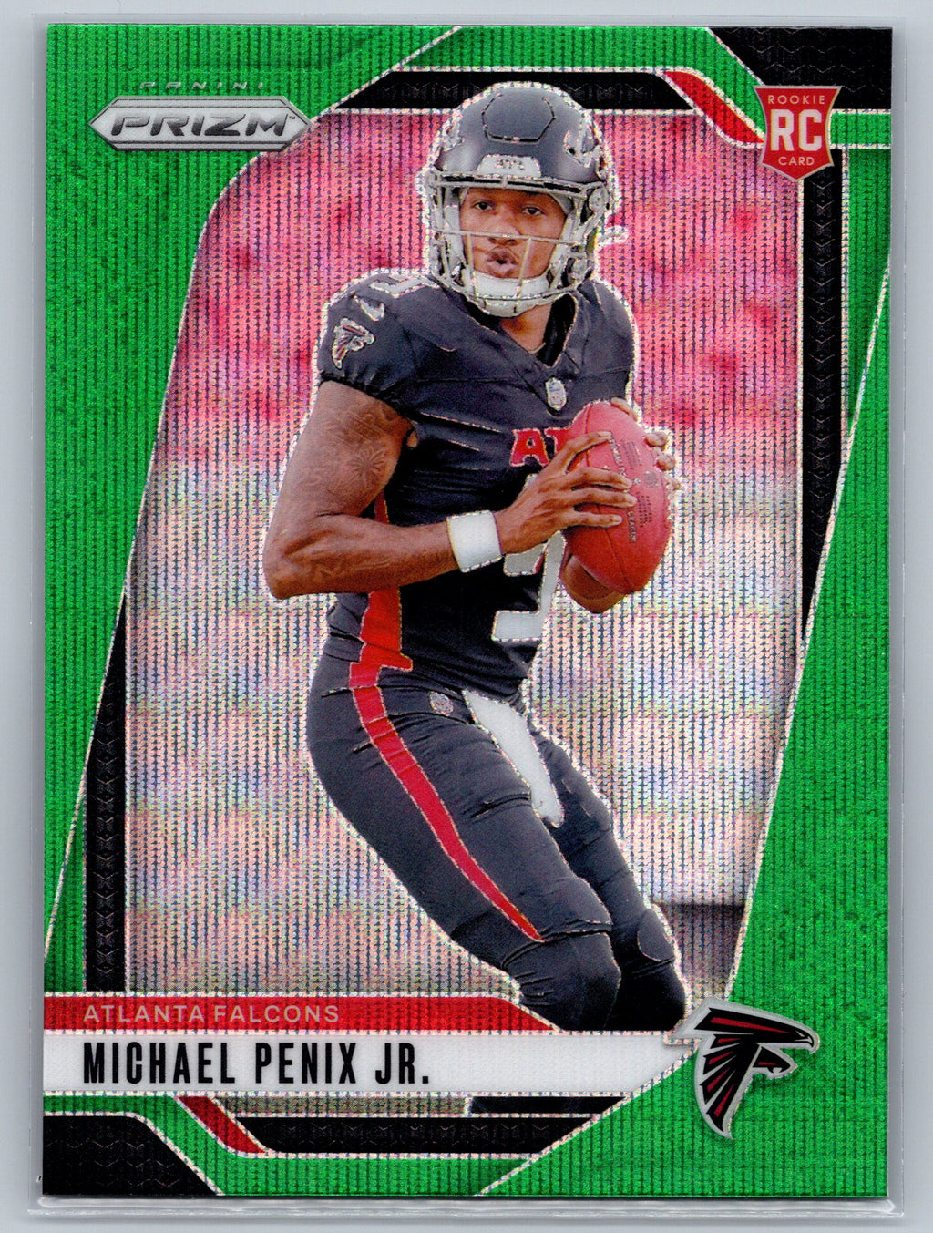 2024 Panini Prizm Michael Penix Jr. Green Wave Rookie Card #378