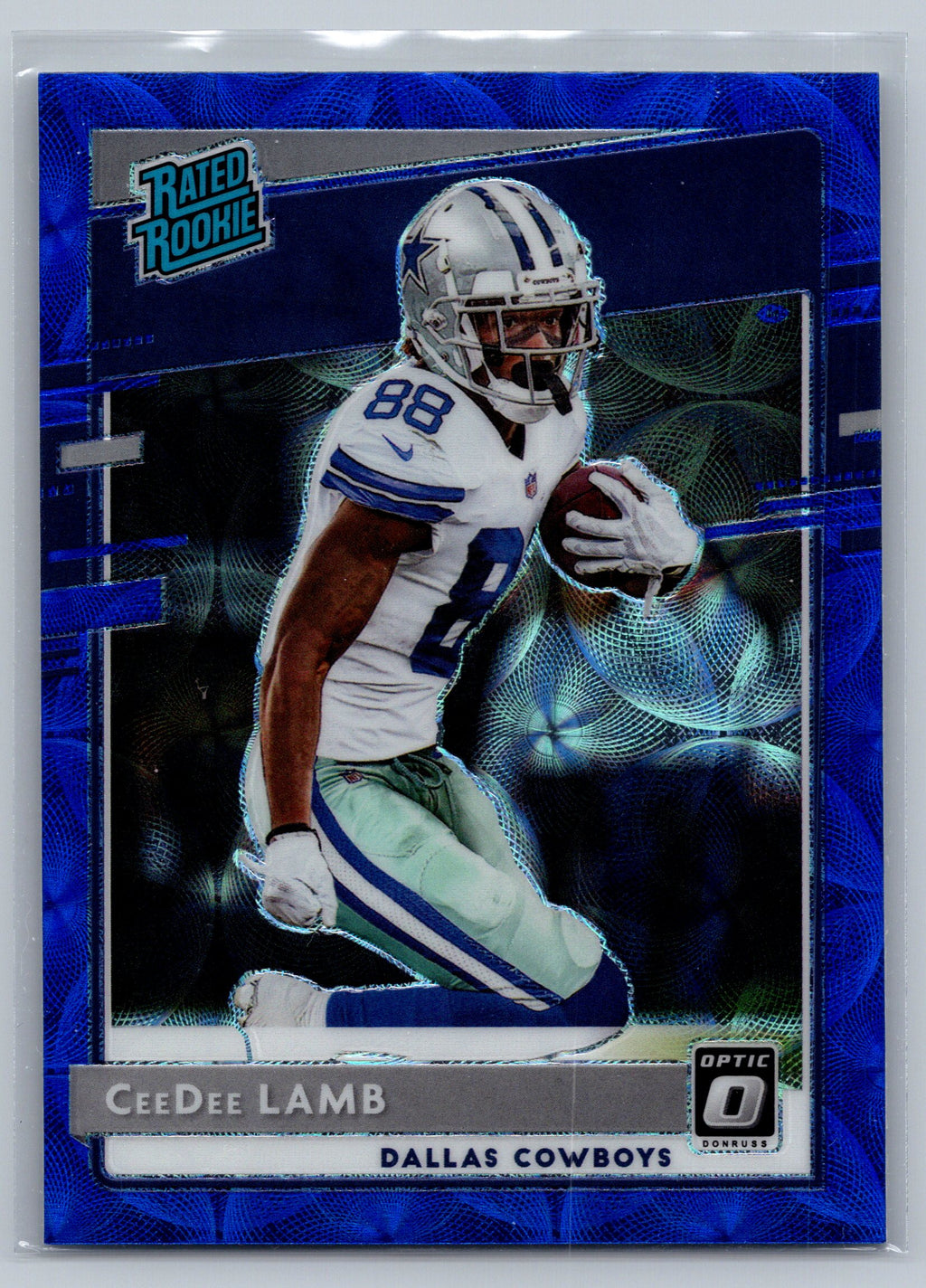 2020 Panini Optic Ceedee Lamb Blue Scope Rookie Card #156