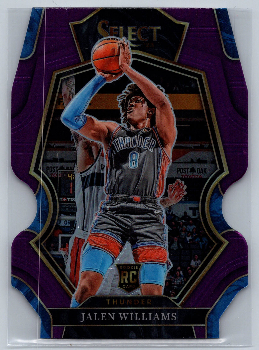 2022 Panini Select Jalen Williams Purple Premier Level Die Cut Rookie Card /99 #167