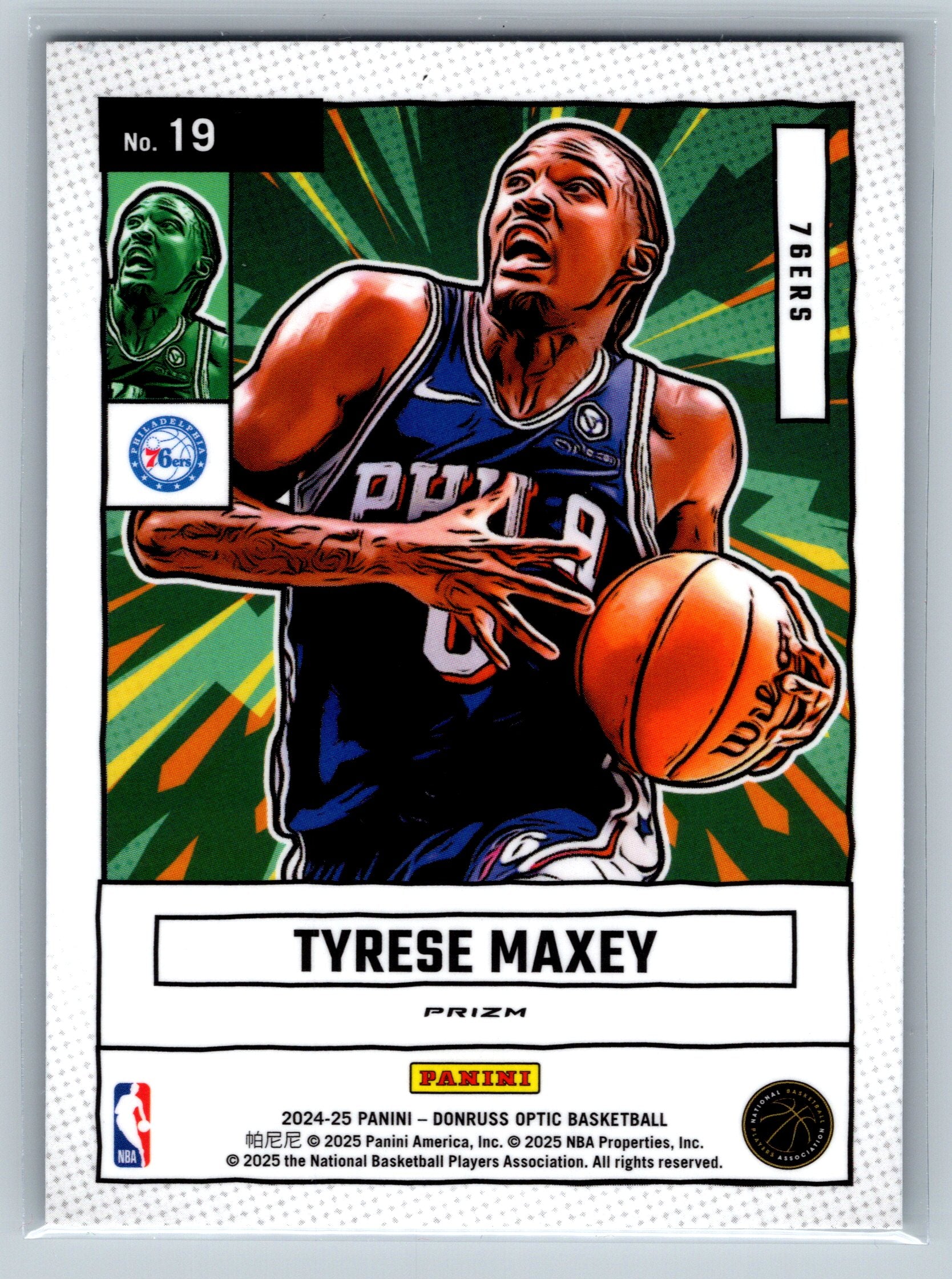 2024 Panini Optic Tyrese Maxey Fast Break Net Marvels #19