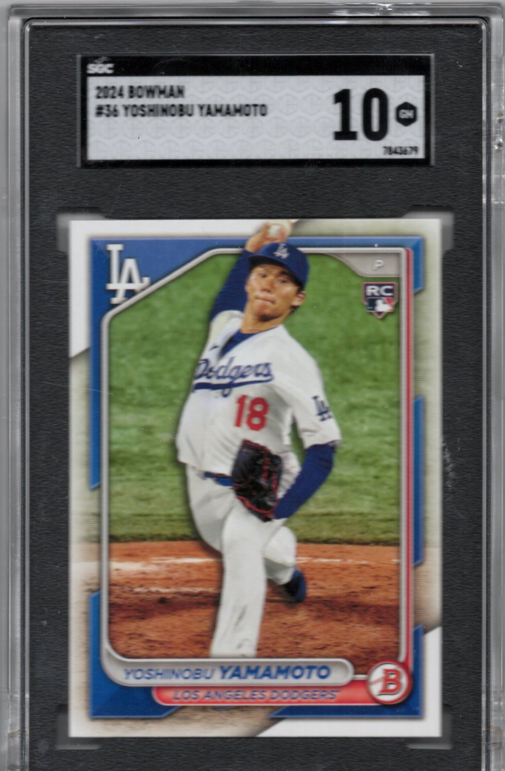 2024 Bowman Yoshinobu Yamamoto SCG 10 Rookie Card #36