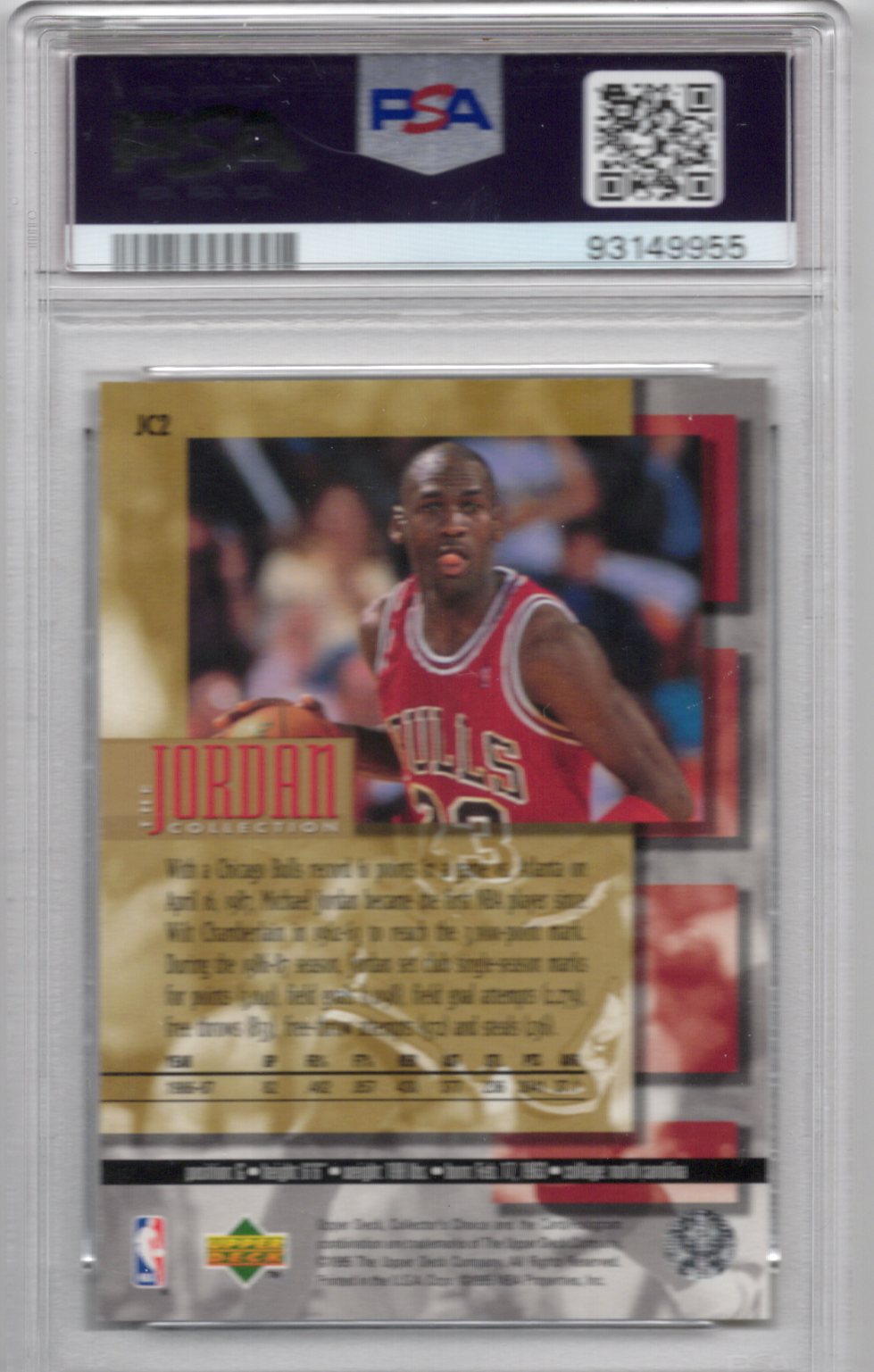1995 Upper Deck Michael Jordan PSA 9 Mint #JC2