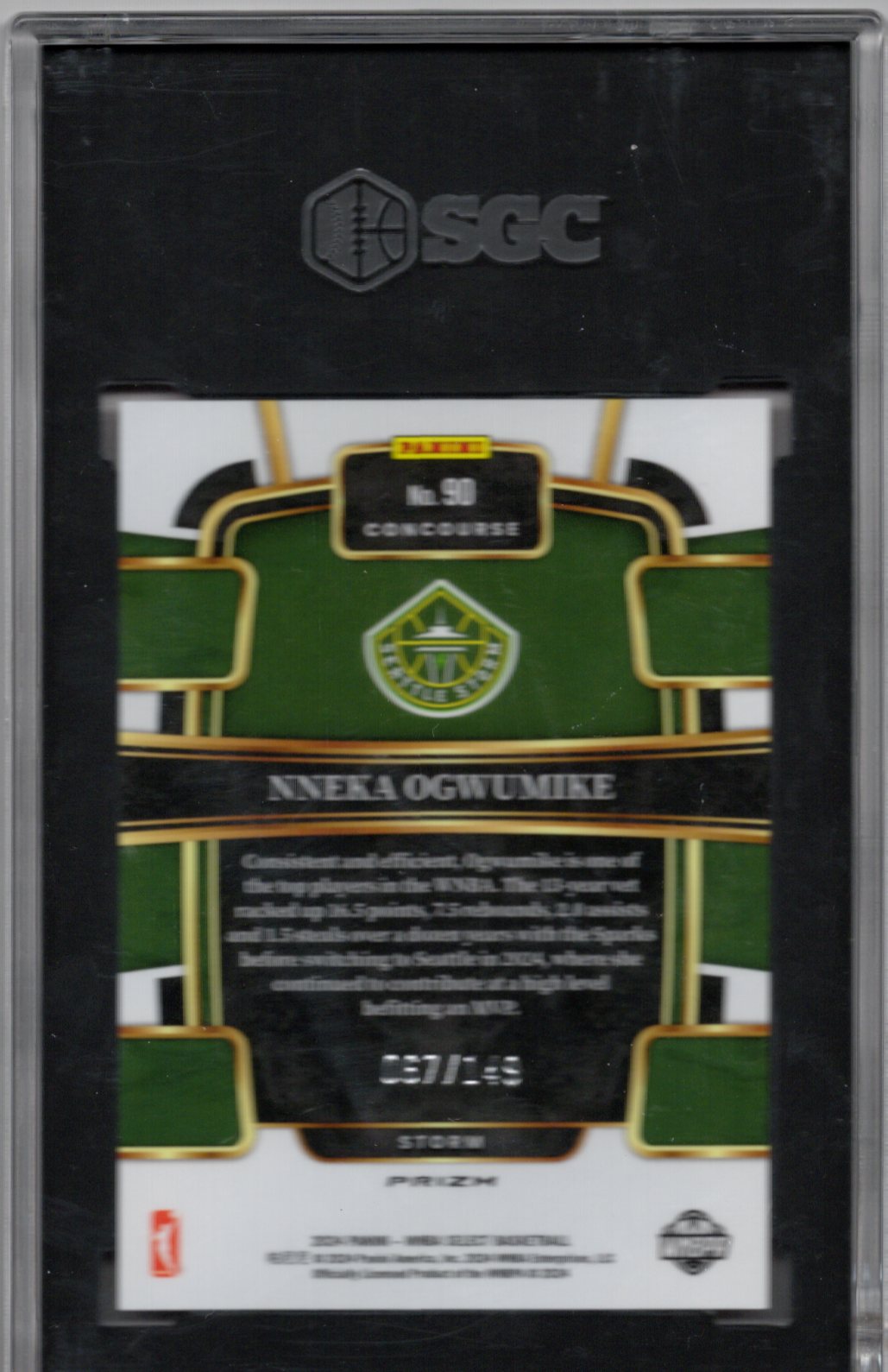 2024 Panini Select NNeka Ogwumike GCC 9.5 Red /149 #90