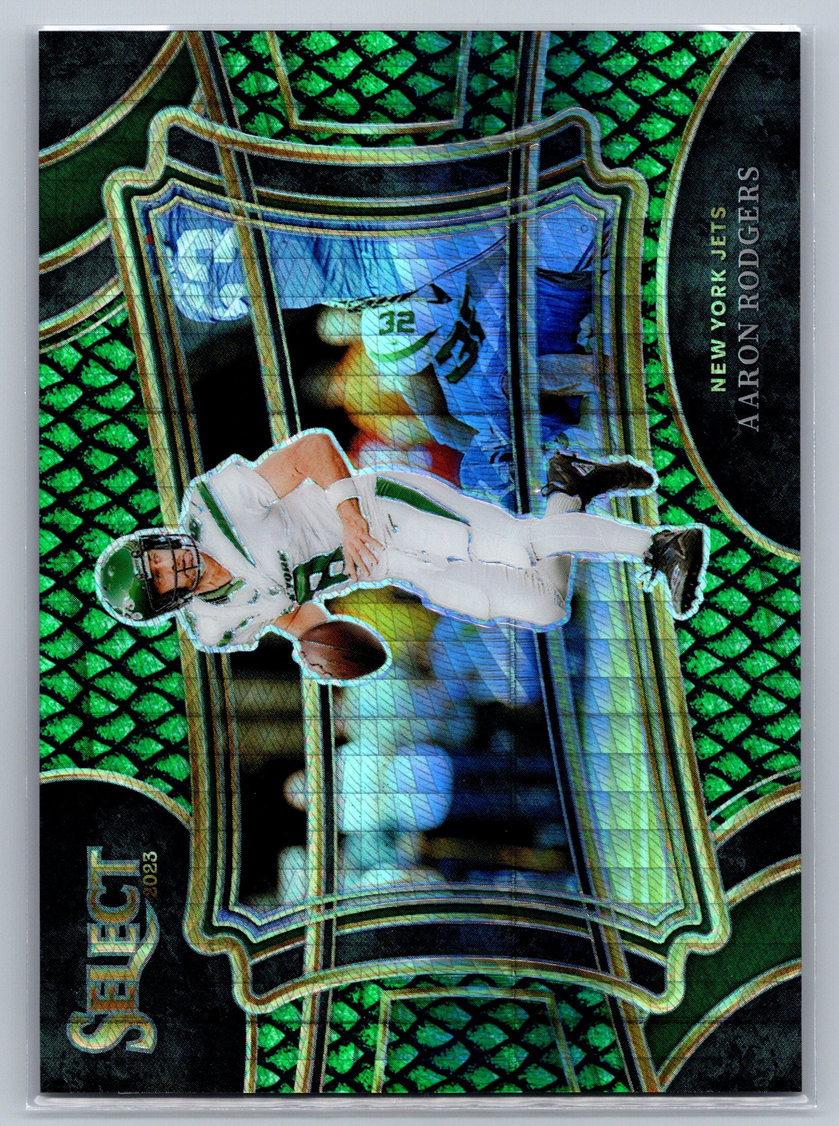 2023 Panini Select Aaron Rodgers Dragon Scale Field Level /70 #375