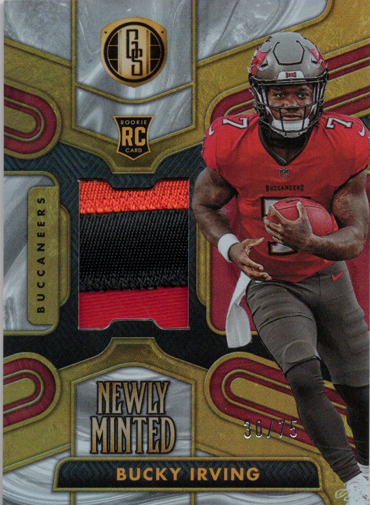 2024 Panini Gold Standard Bucky Irving 3 Color Rookie Patch /75 #NMM-BIG