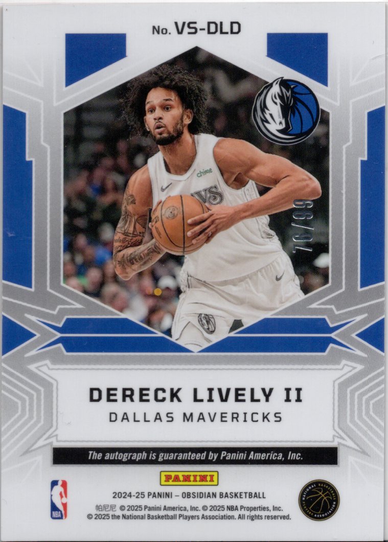 2024 Panini Obsidian Dereck Lively Volcanic Autograph /99 #VS-DLD