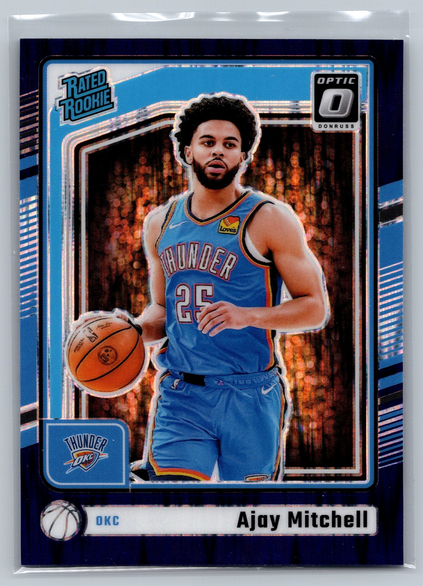 2024 Panini Optic Ajay Mitchell Purple Shock Rookie Card #274