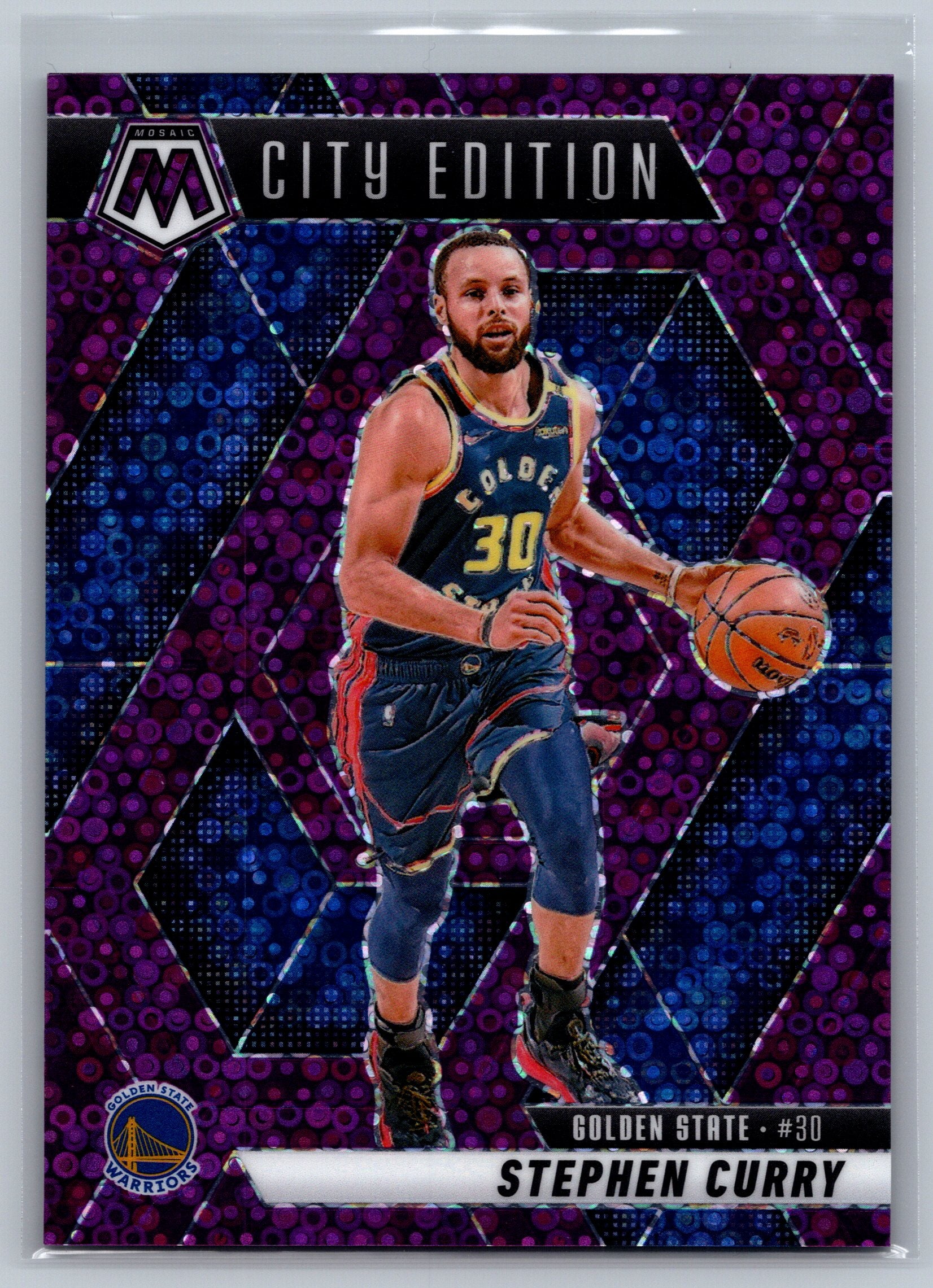 2024 Panini Mosaic Stephen Curry Purple City Edition Fast Break /50 #272