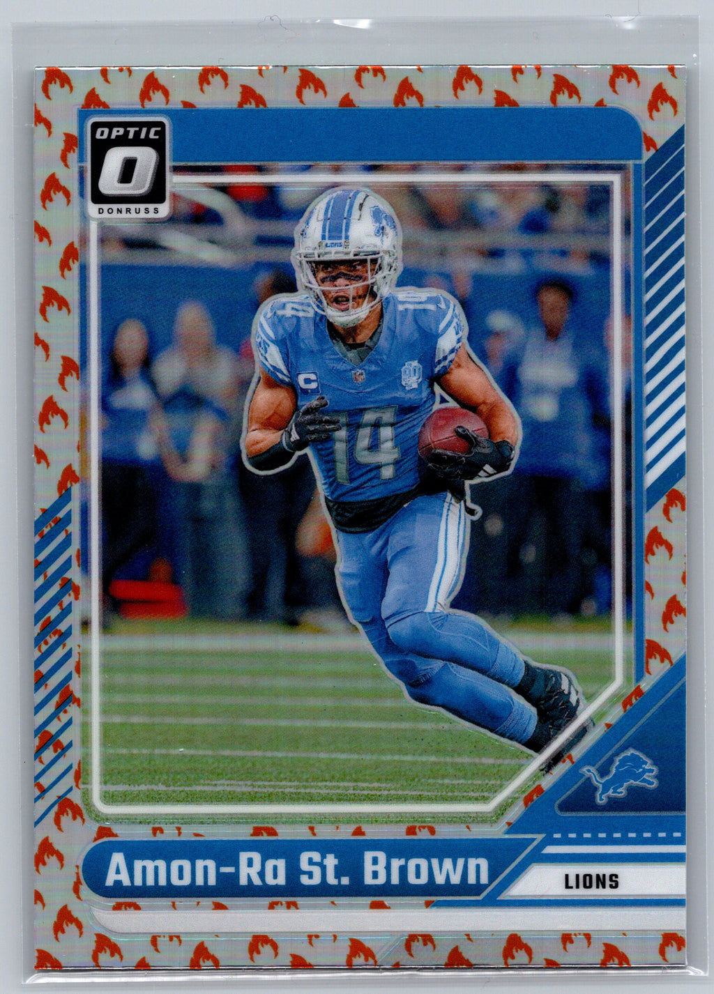 2024 Panini Optic Amon-Ra St. Brown Fire Emoji #66