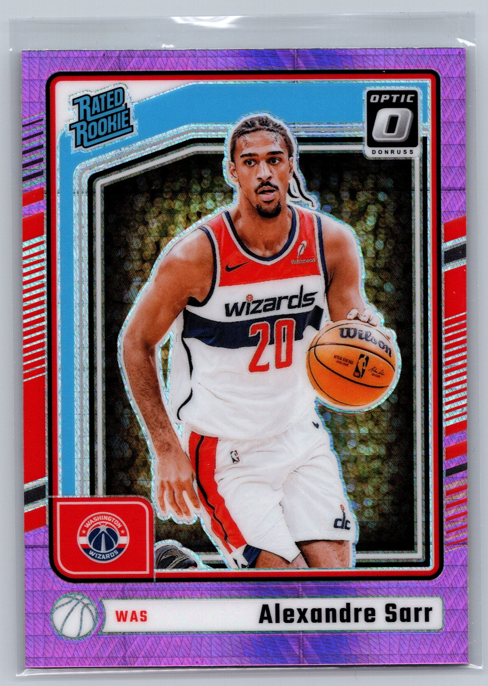 2024 Panini Optic Alexandre Sarr Hyper Pink Rookie Card #276