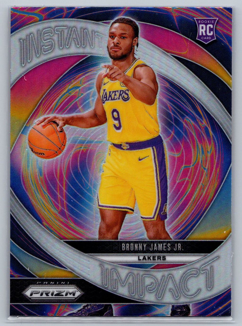 2024 Panini Prizm Bronny James Silver Instant Impact Rookie Card #7