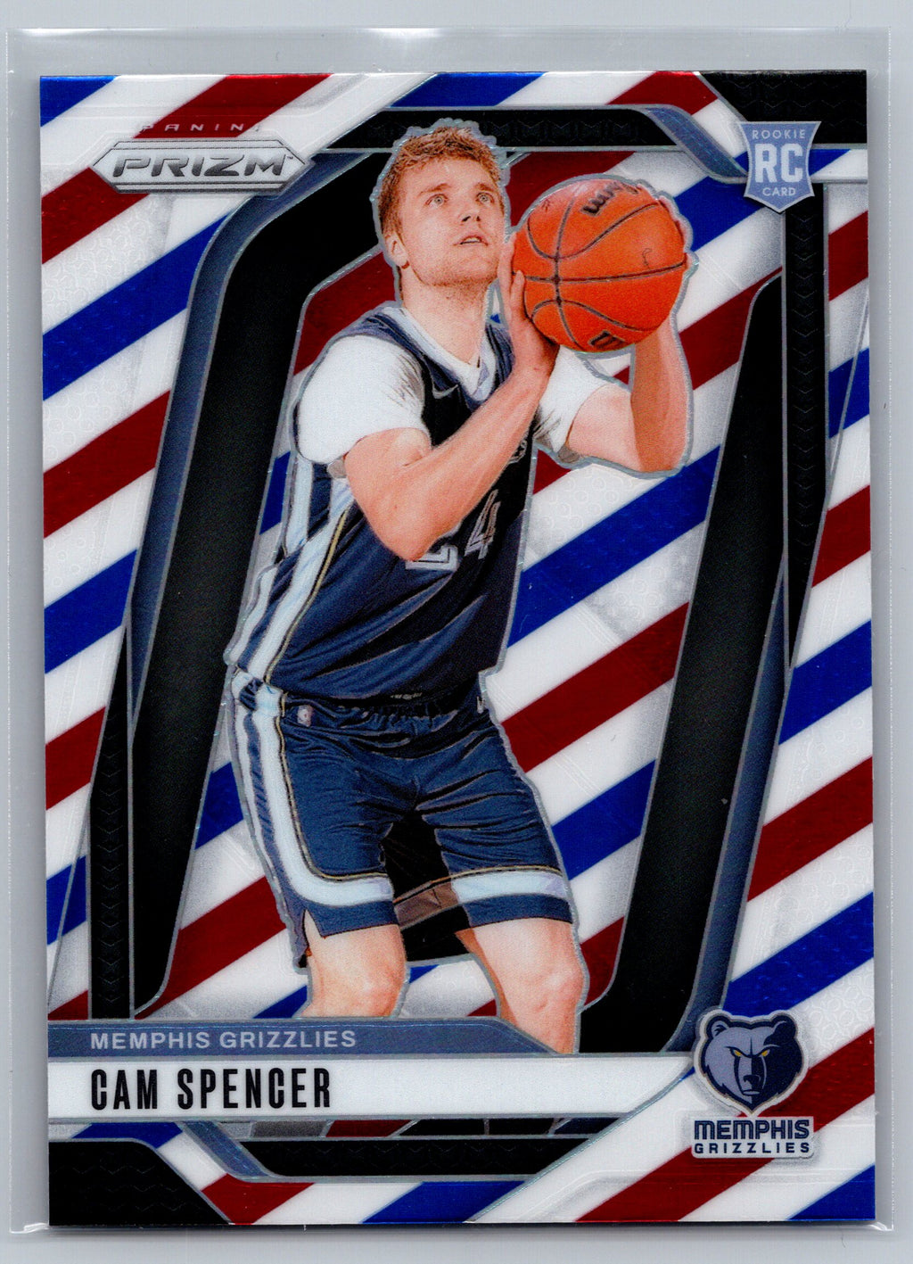 2024 Panini Prizm Cam Spencer Red White Blue Rookie Card #246