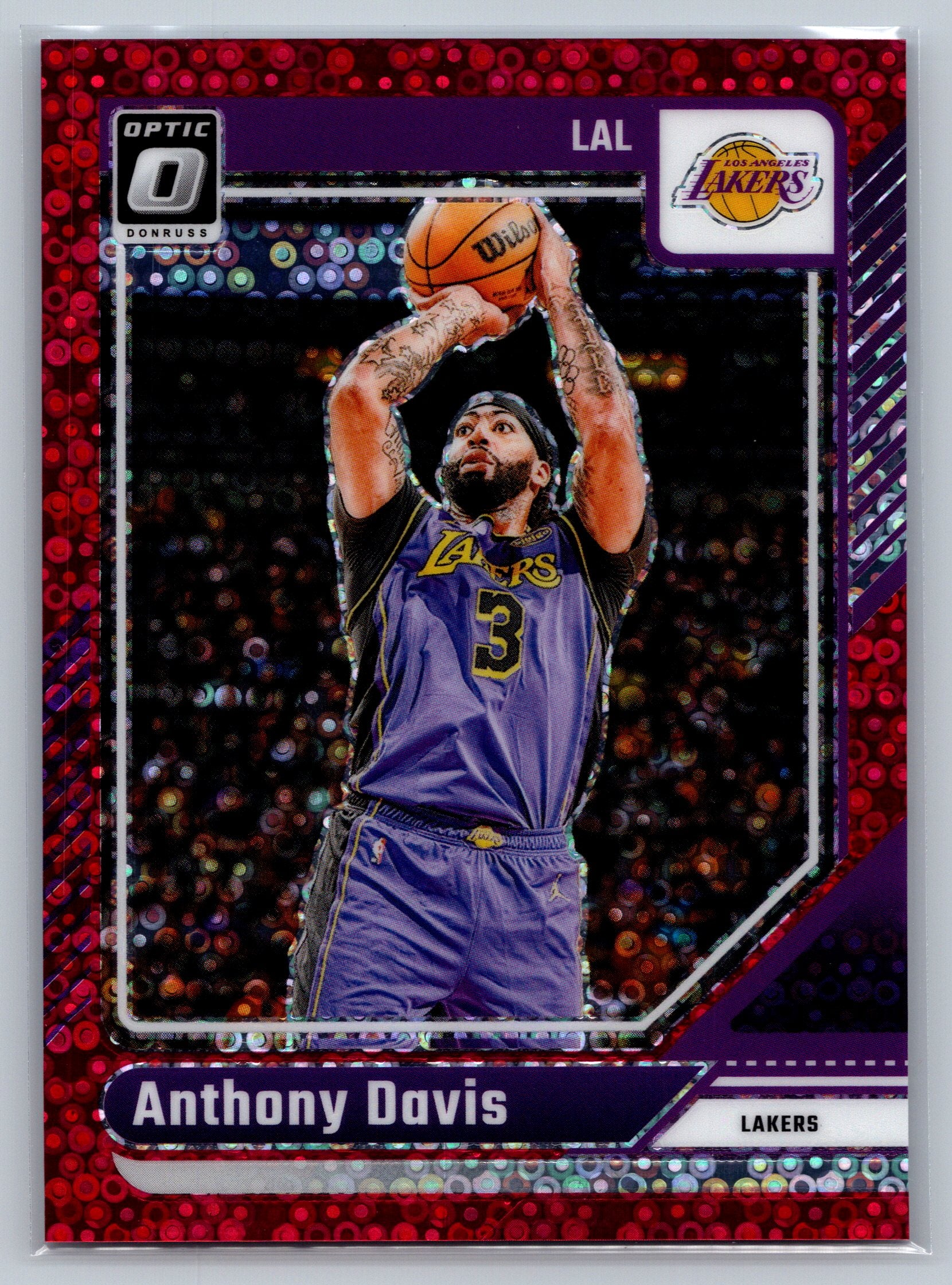 2024 Panini Donruss Anthony Davis Fast Break Red /75 #207