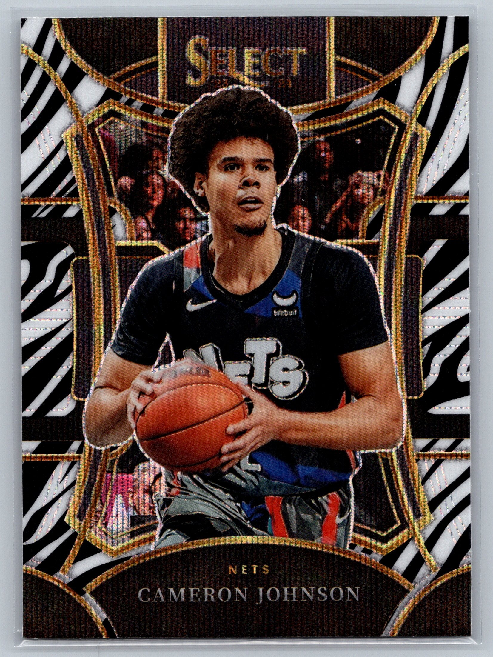 2023 Panini Select Cameron Johnson Mezzanine Level Zebra #389