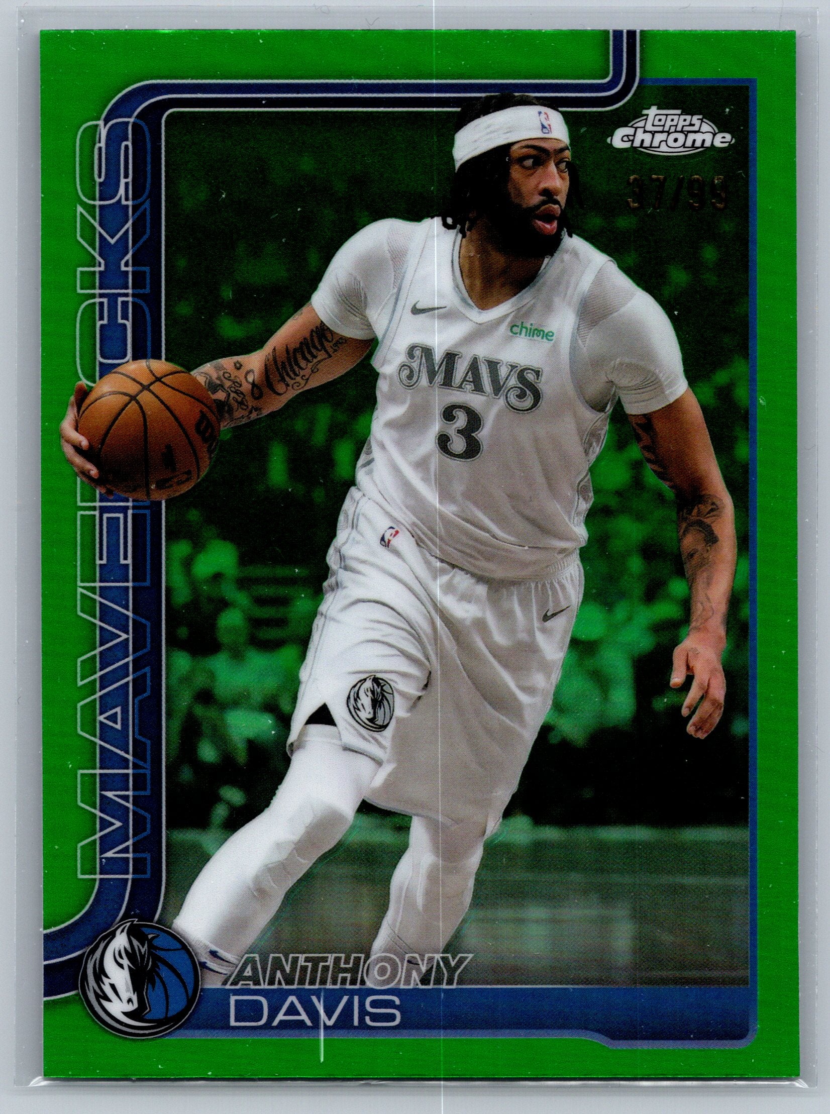 2025 Topps Chrome Anthony Davis Green /99 #96