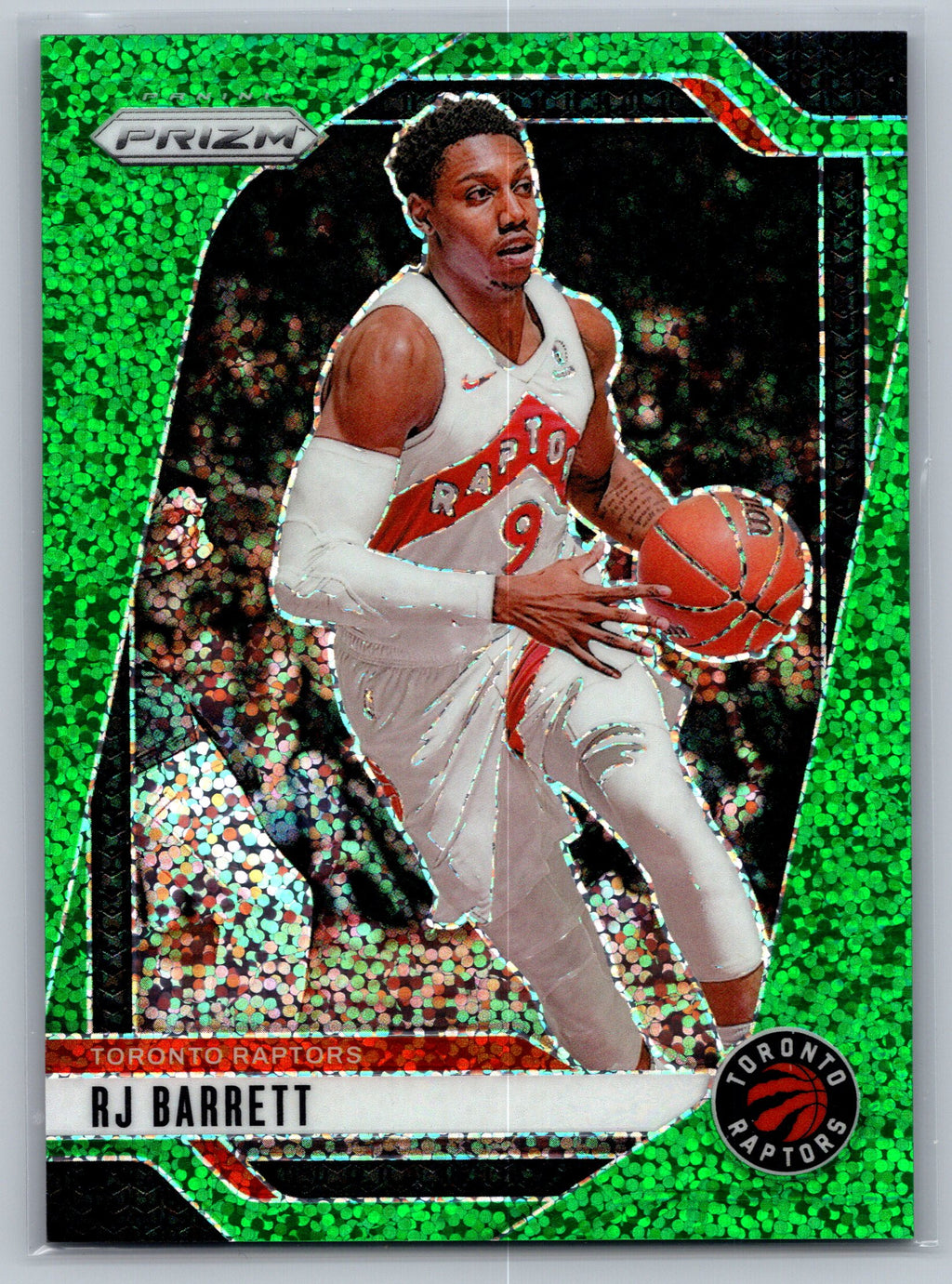 2024 Panini Prizm RJ Barrett Green Sparkle /8 #101