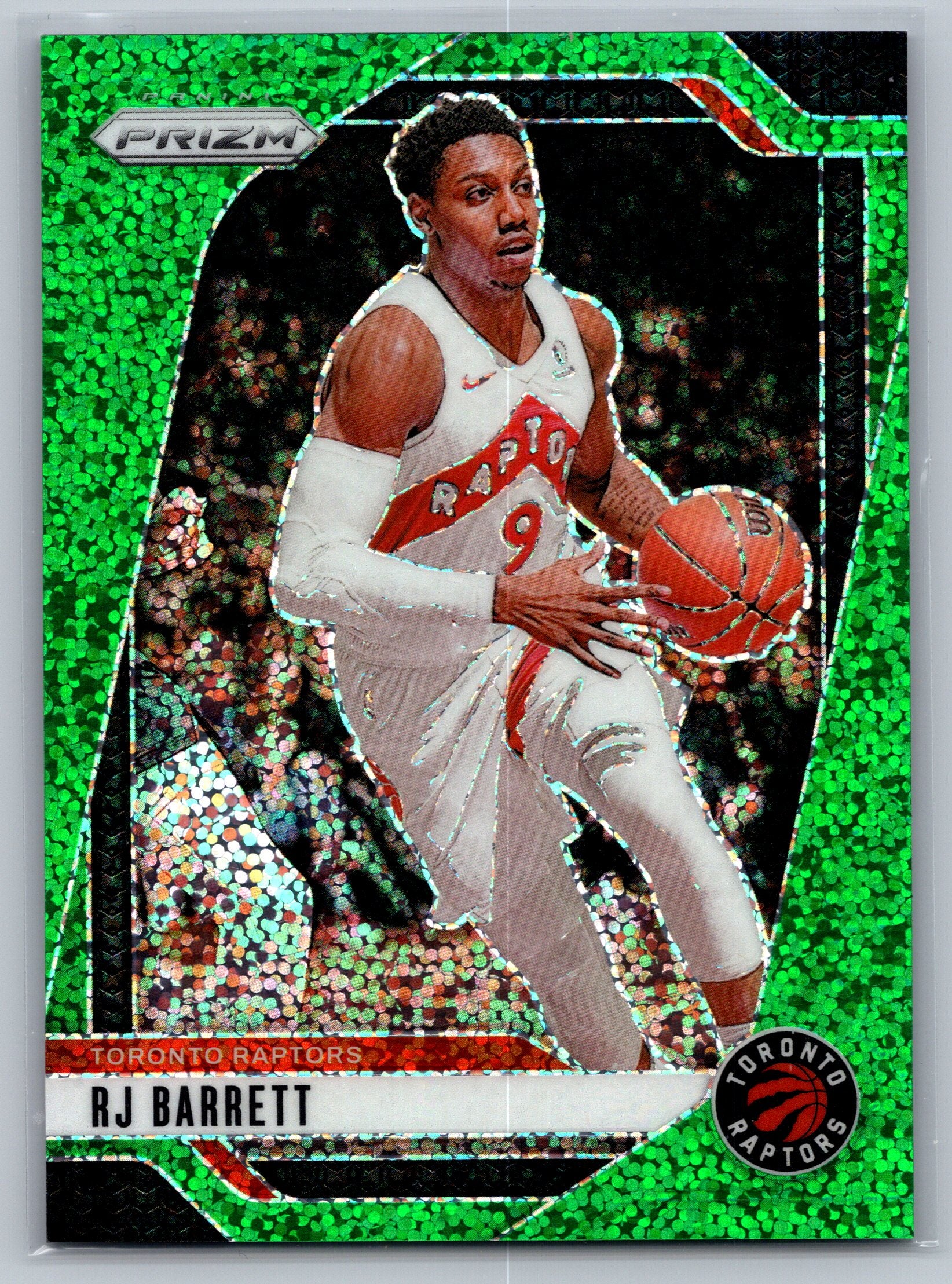 2024 Panini Prizm RJ Barrett Green Sparkle /8 #101