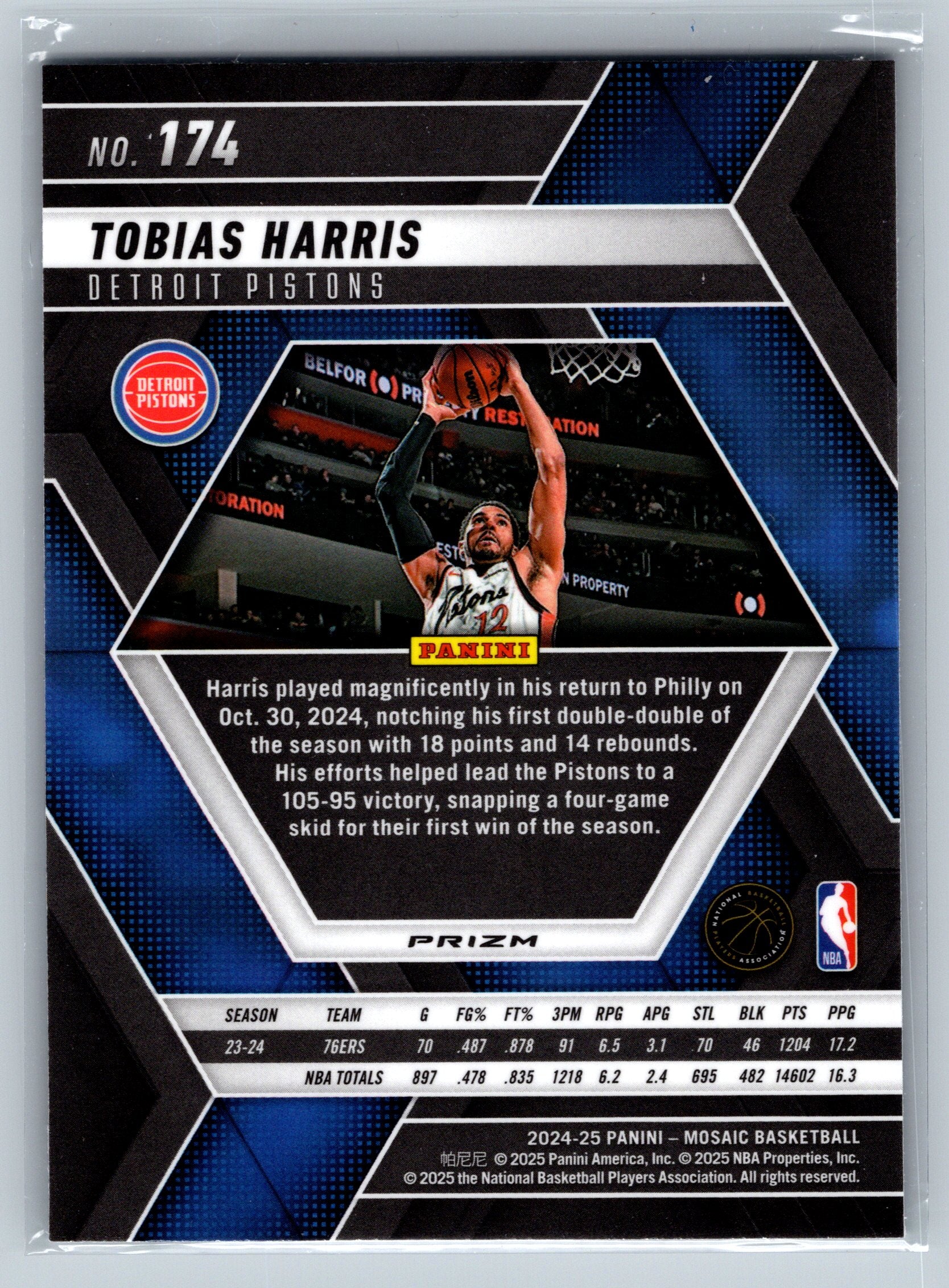 2024 Panini Mosaic Tobias Harris Genesis #174