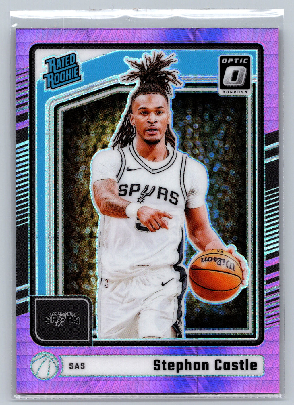 2024 Panini Optic Stephon Castle Hyper Pink Rated Rookie Card #254