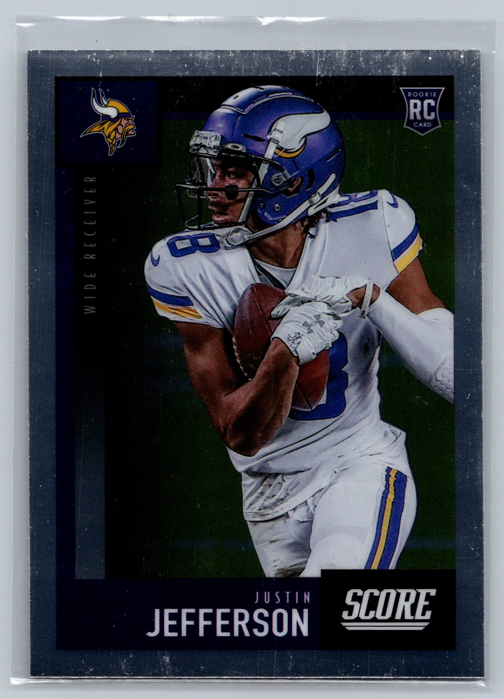 2020 Panini Score Justin Jefferson Chrome Rookie Card #449