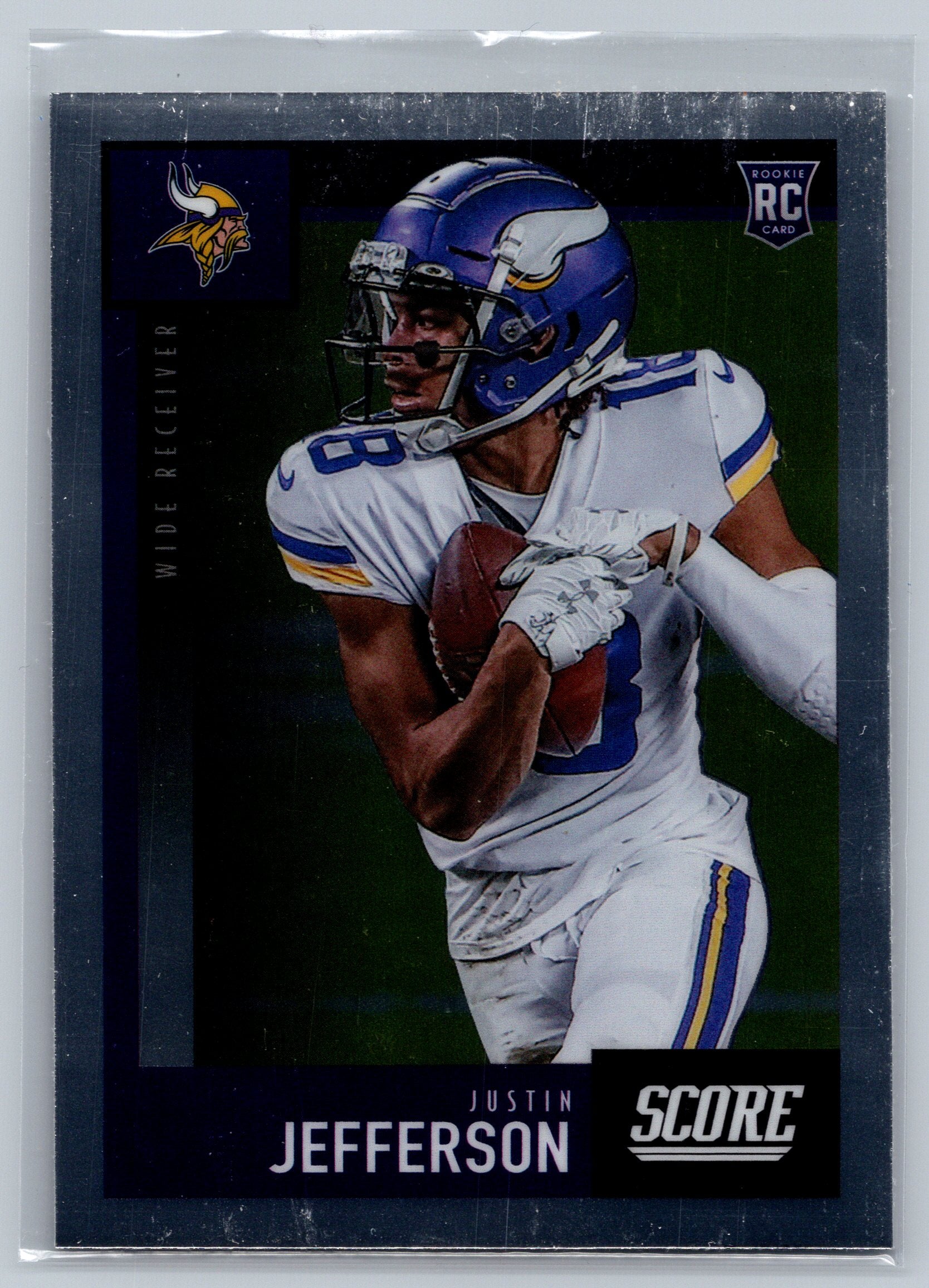 2020 Panini Score Justin Jefferson Chrome Rookie Card #449