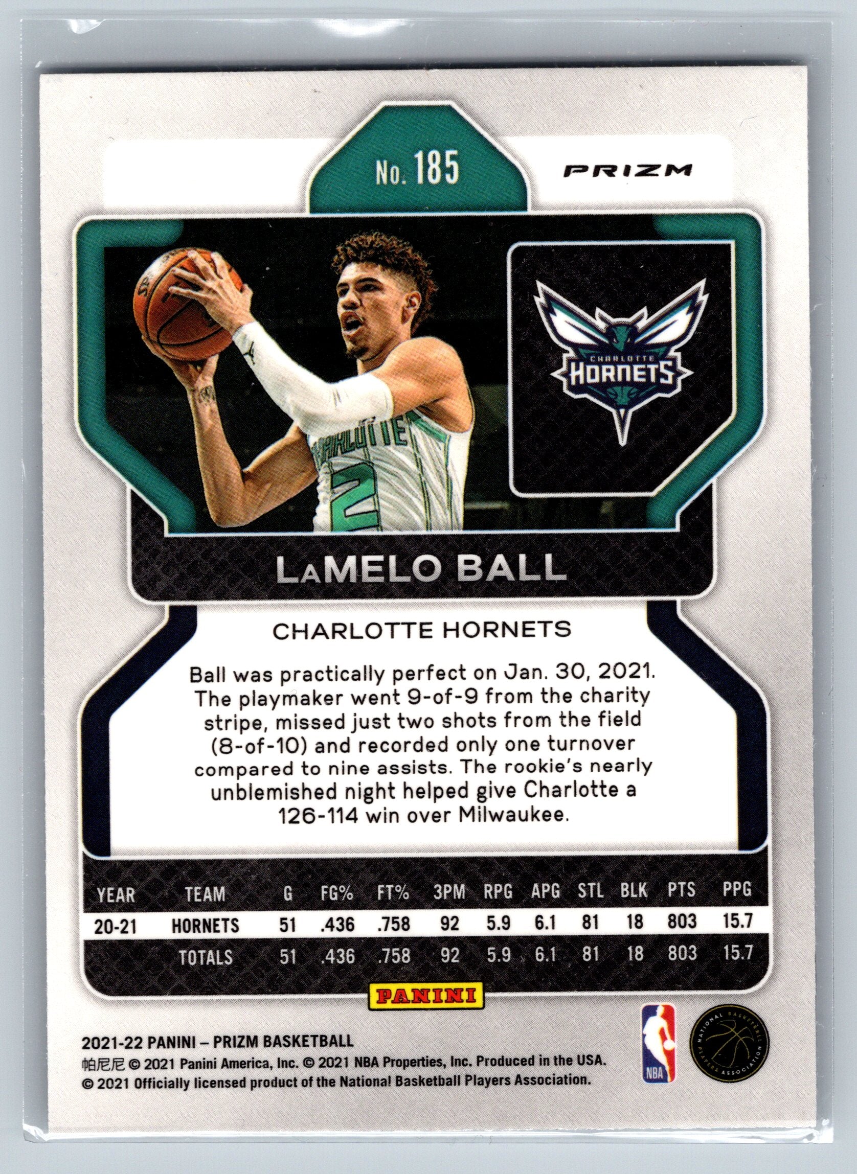 2021 Panini Prizm LaMelo Ball Wave #185