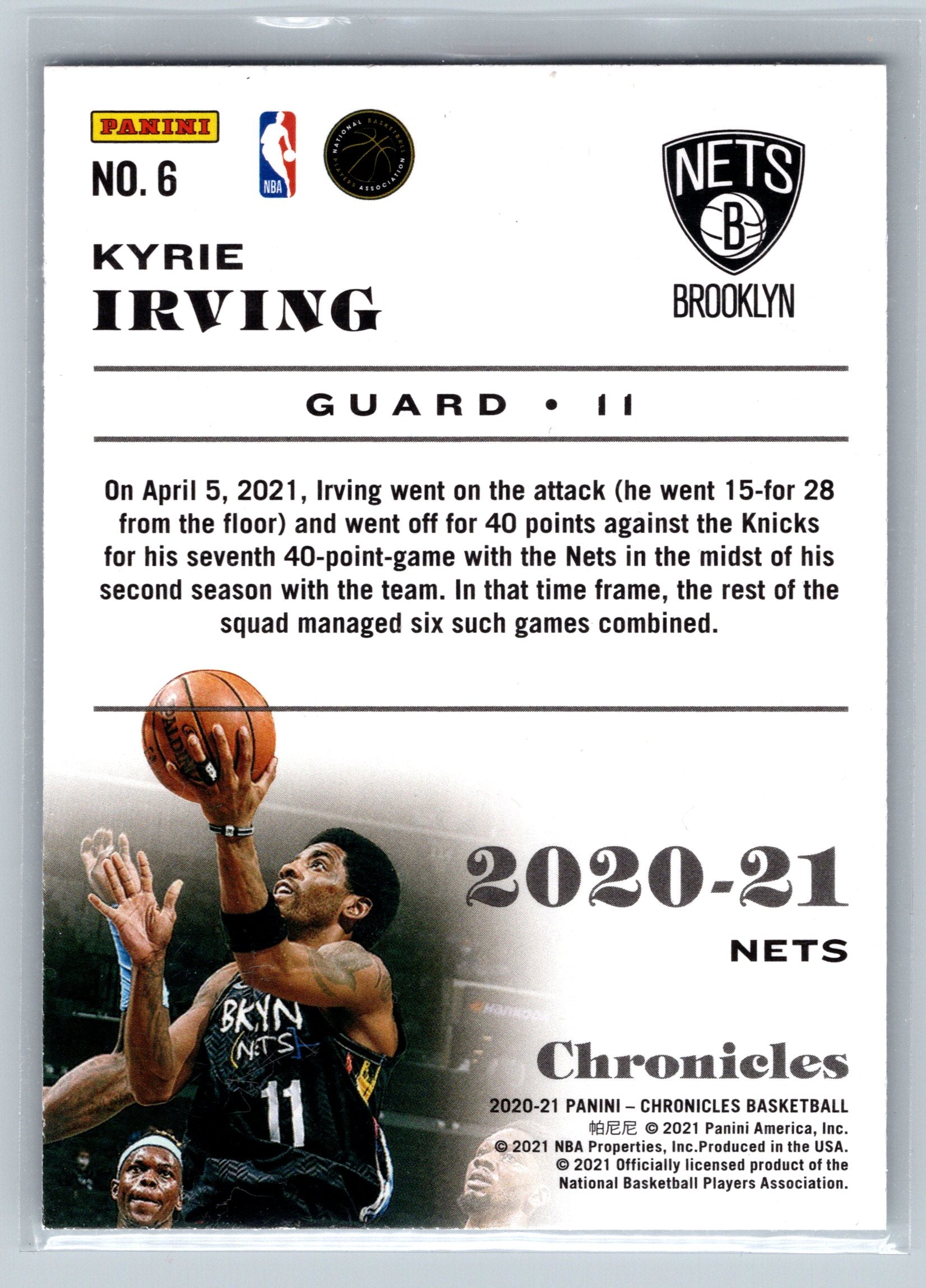 2020 Panini Chronicles Kyrie Irving Asia #6