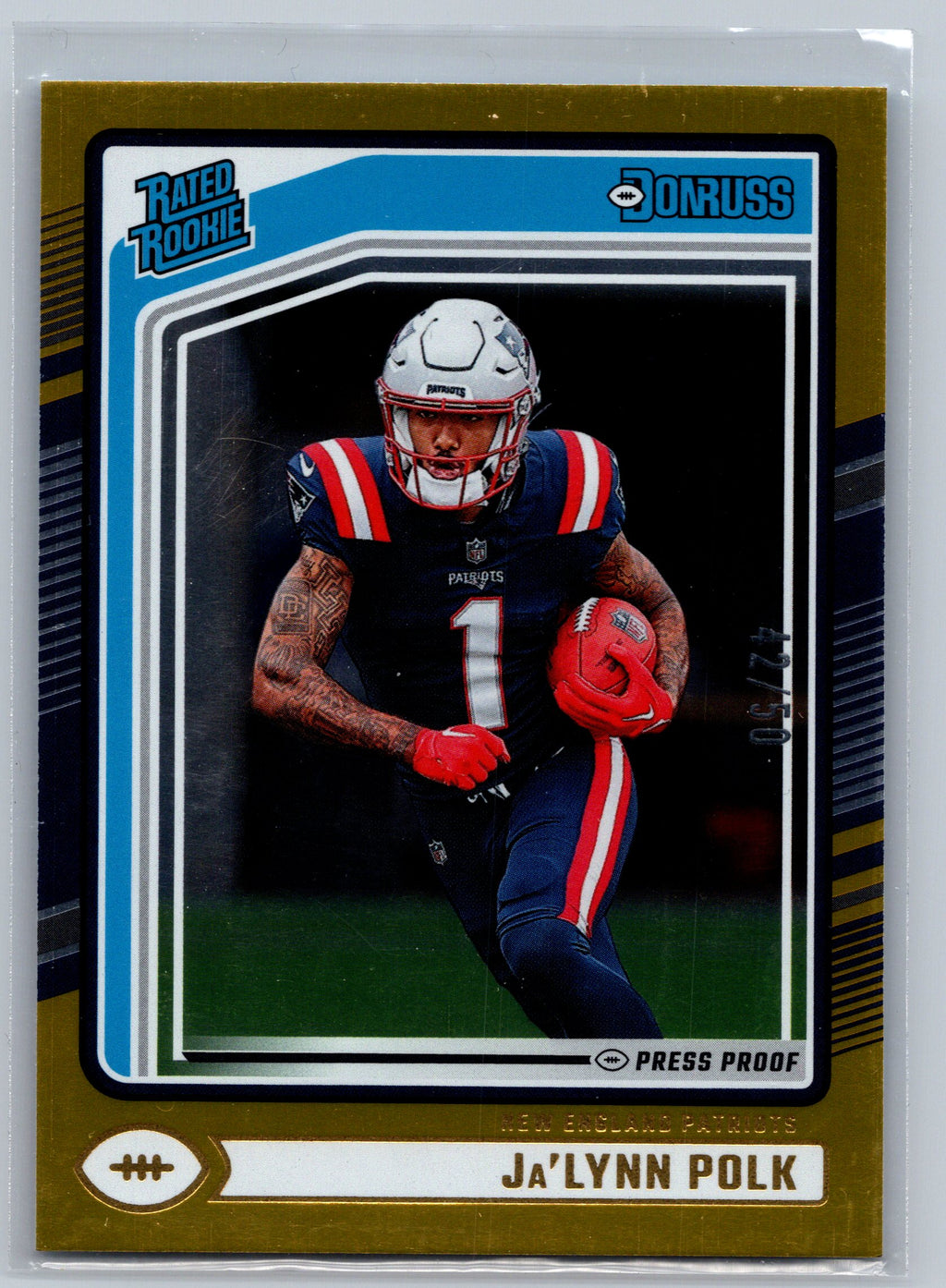 2024 Panini Donruss Ja'Lynn Polk Press Proof Gold /50 #373