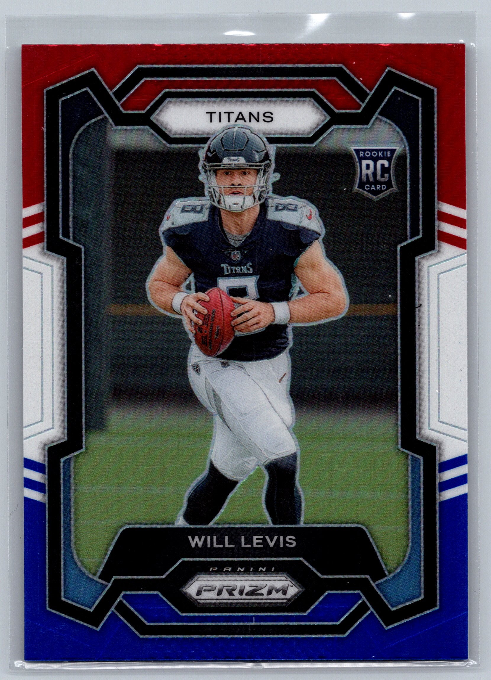 2023 Panini Prizm Will Levis Red/White/Blue Rookie Card #397