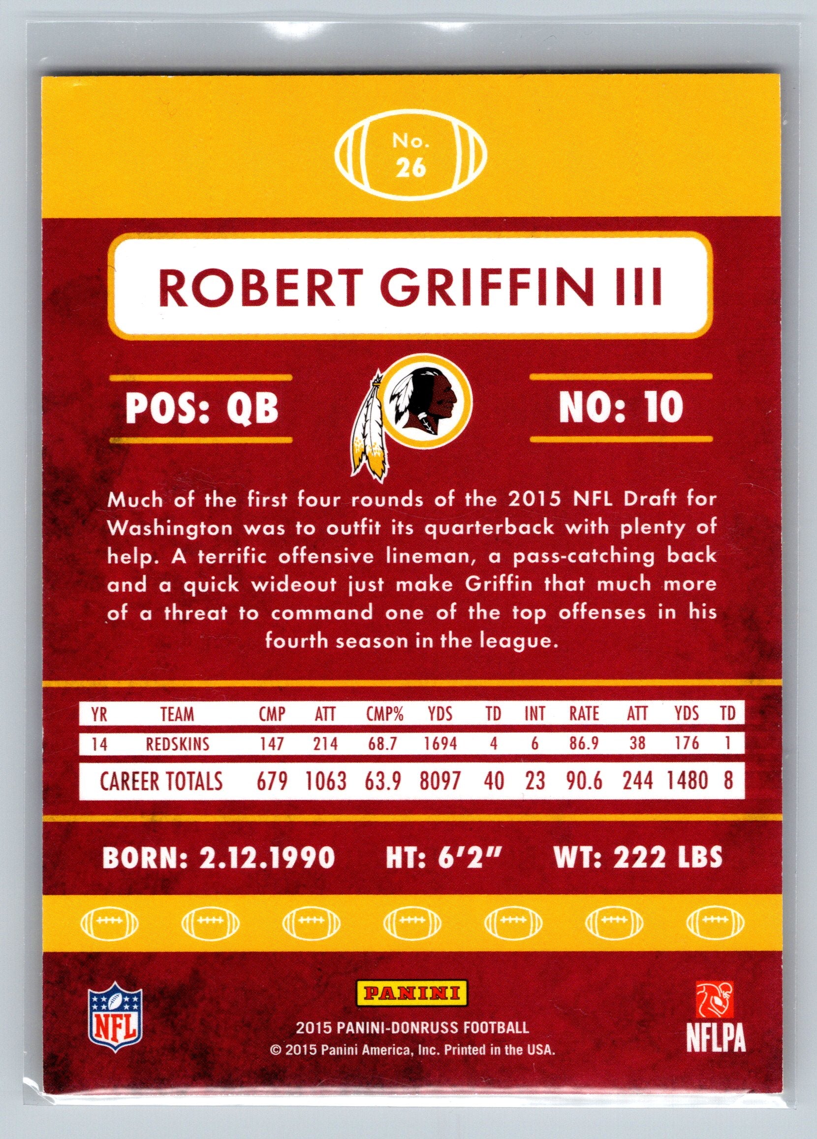 2015 Panini Donruss Robert Griffin III /147 #26