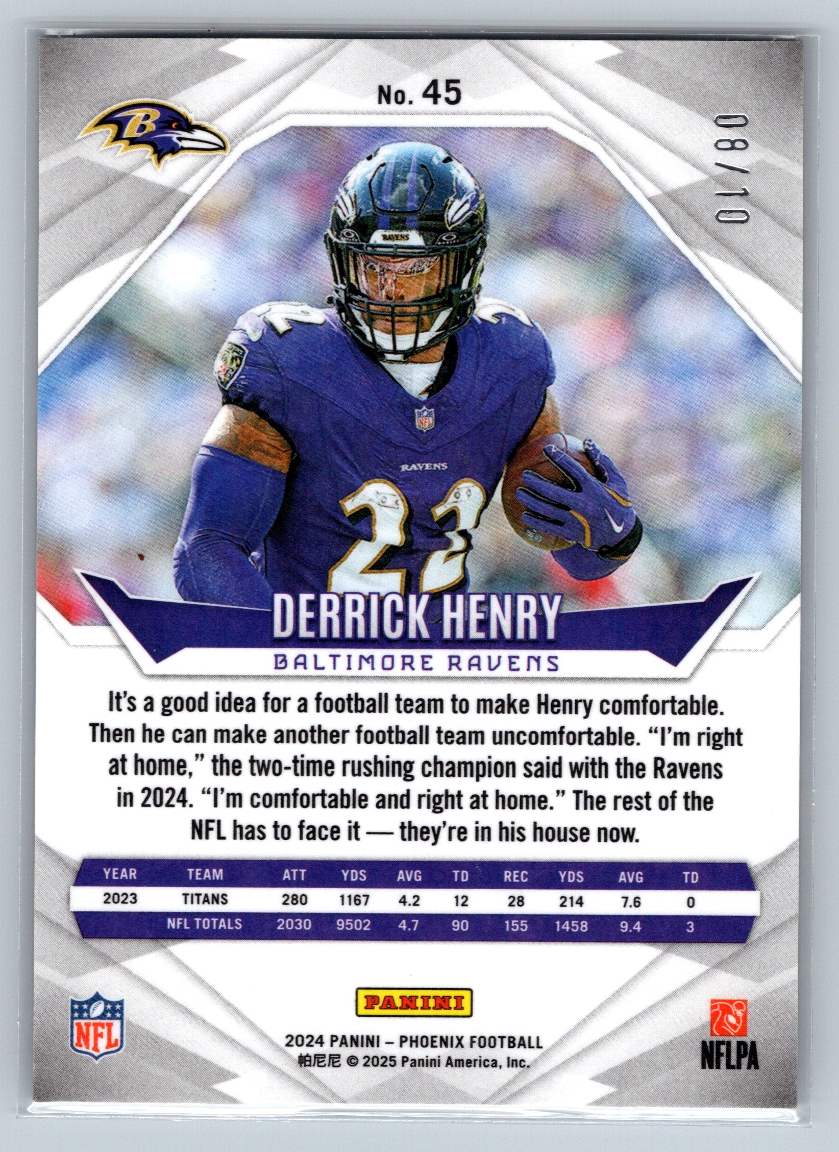 2024 Panini Phoenix Derrick Henry Gold /10 #45