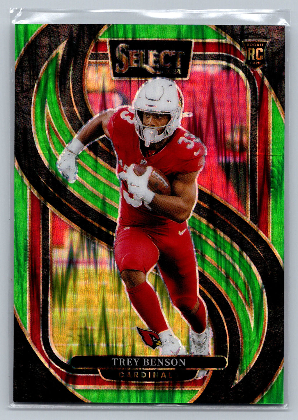 2024 Panini Select Trey Benson Green Shock Premier Level Rookie Card /499 #198