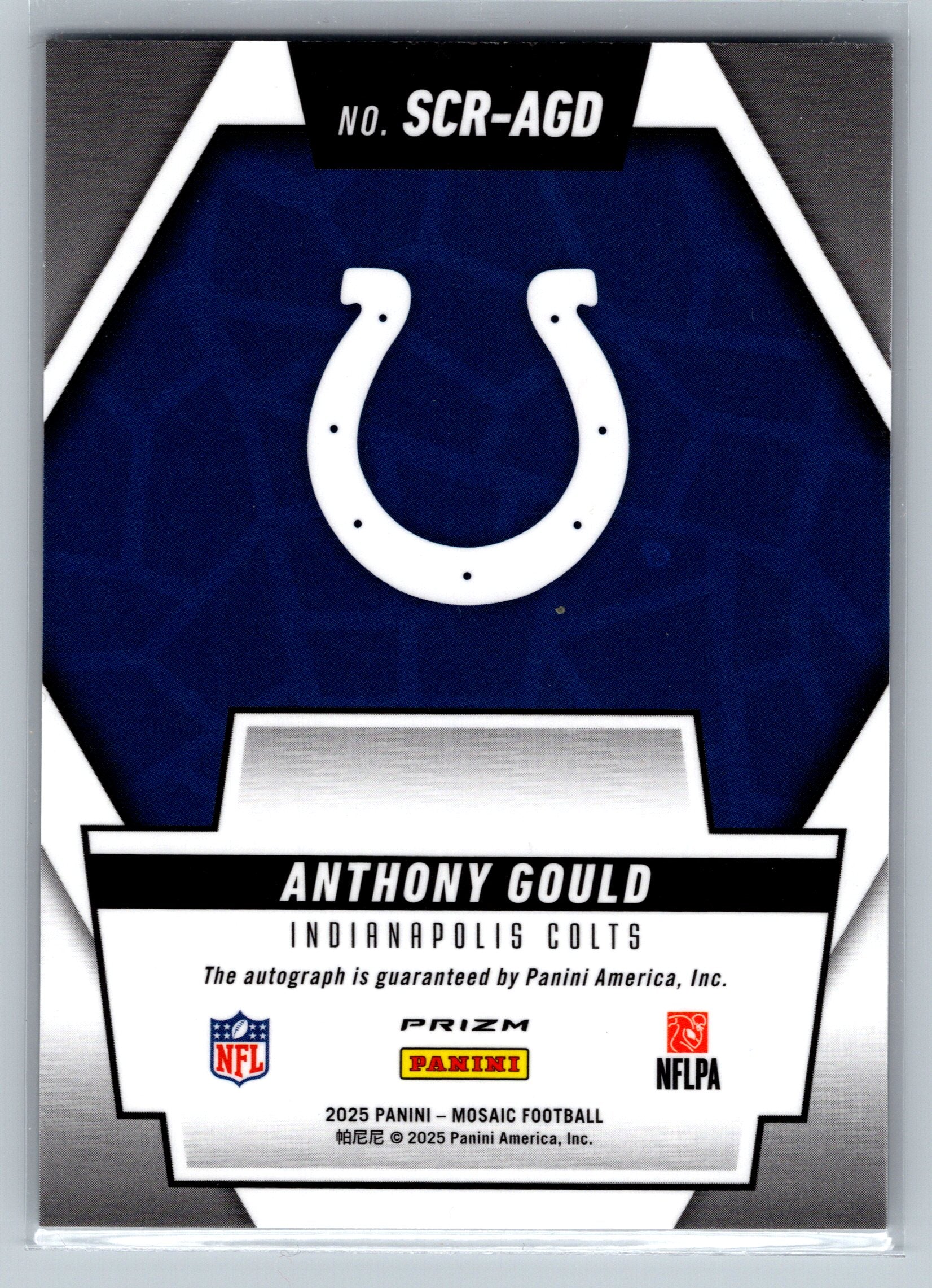 2025 Panini Mosaic Anthony Gould Mosaic Scripts Autograph #SGR-AGD