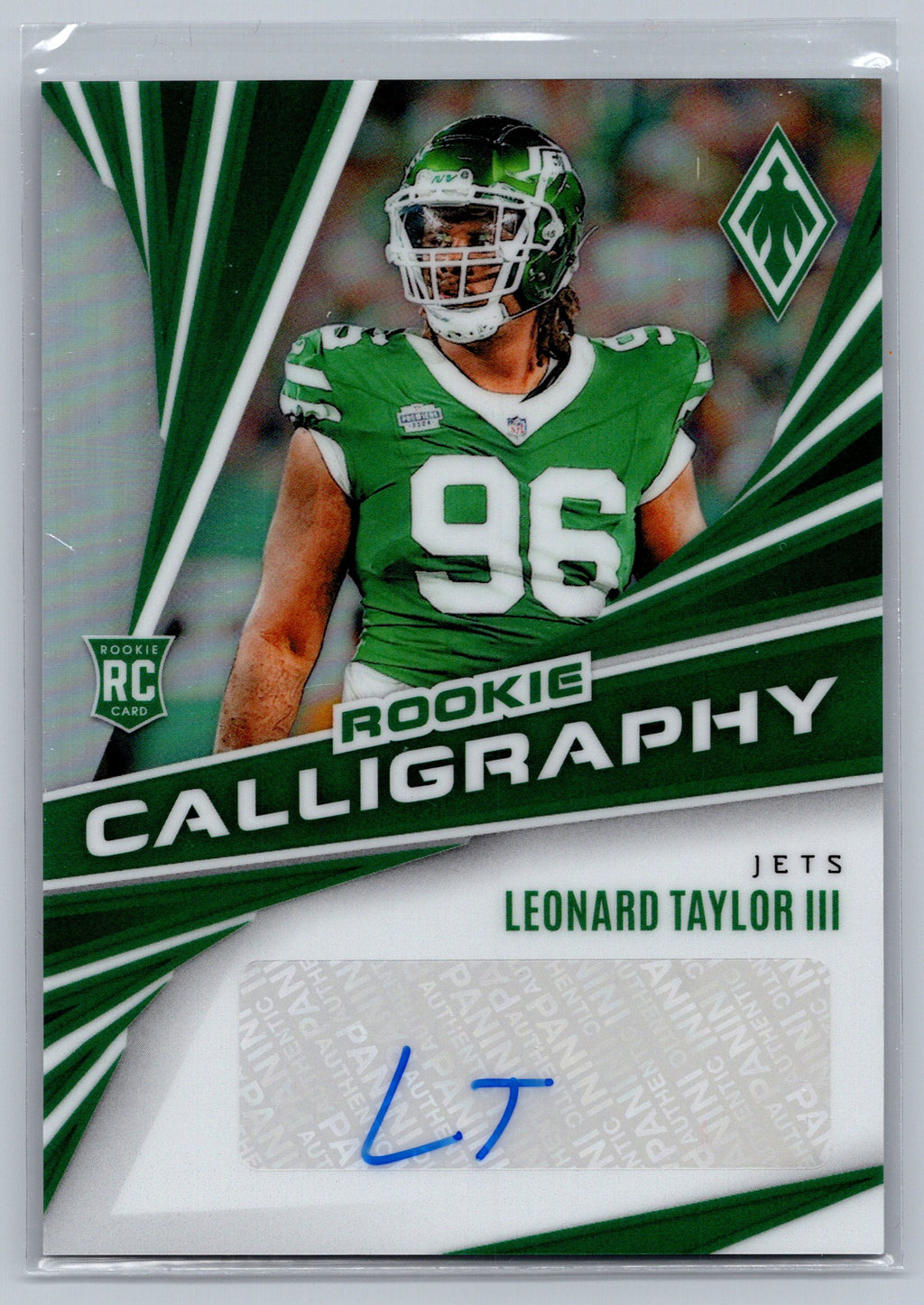 2024 Panini Phoenix Leonard Taylor III Calligraphy Rookie Autograph #RT-LCR