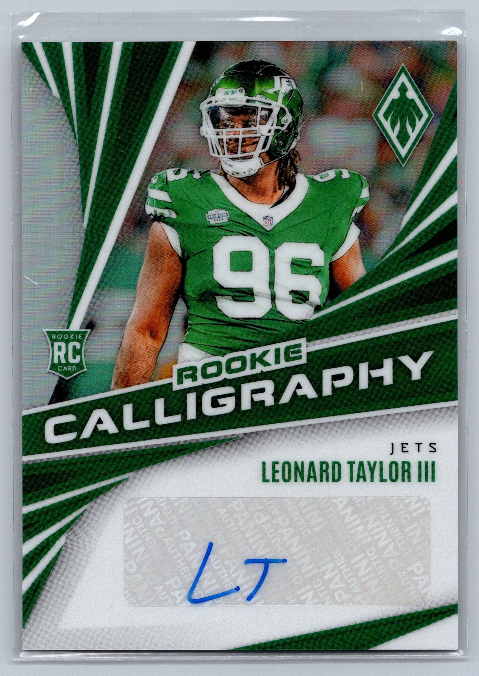 2024 Panini Phoenix Leonard Taylor III Calligraphy Rookie Autograph #RT-LCR
