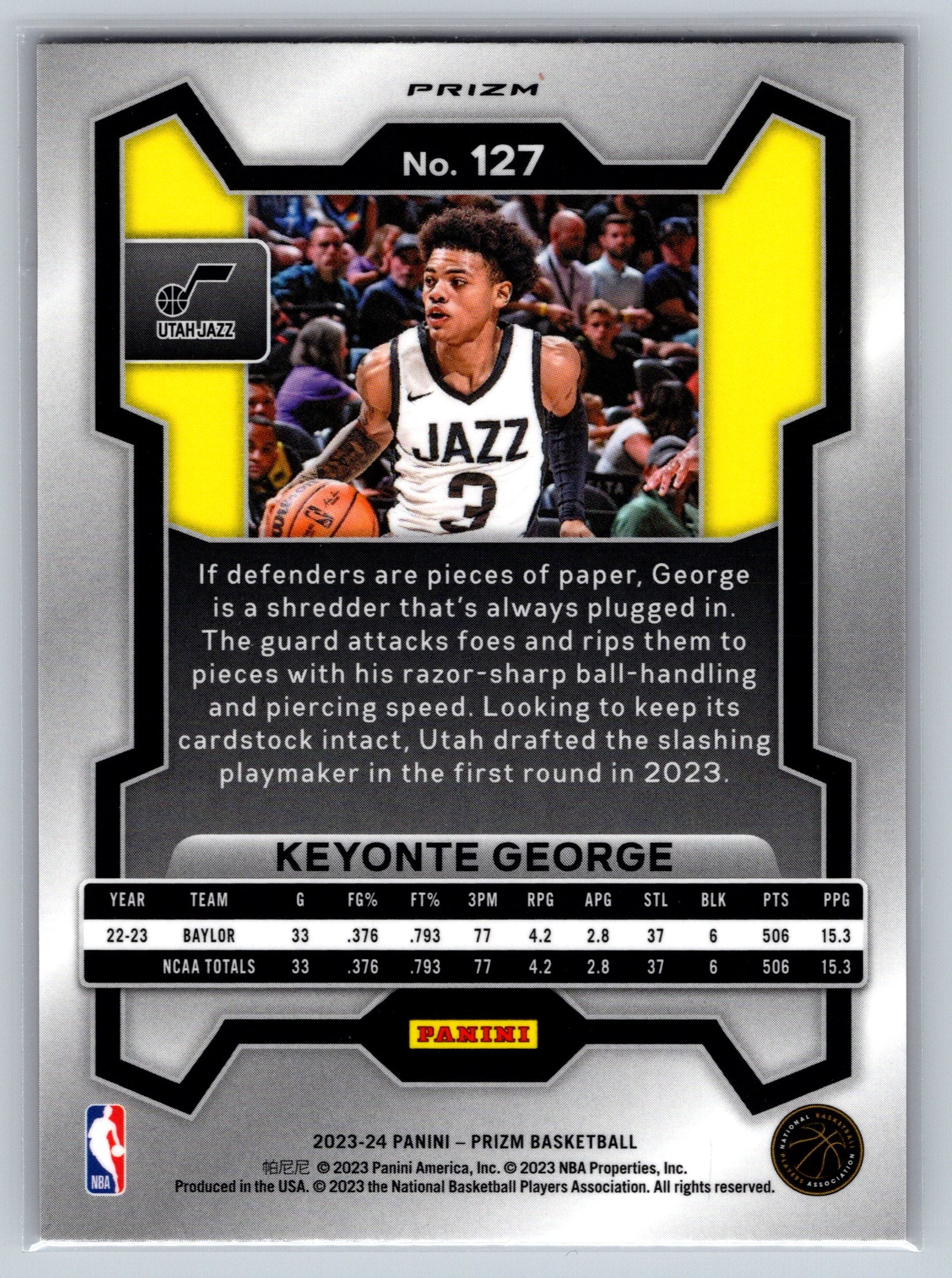 2023 Panini Prizm Keyonte George Red Ice Rookie #127
