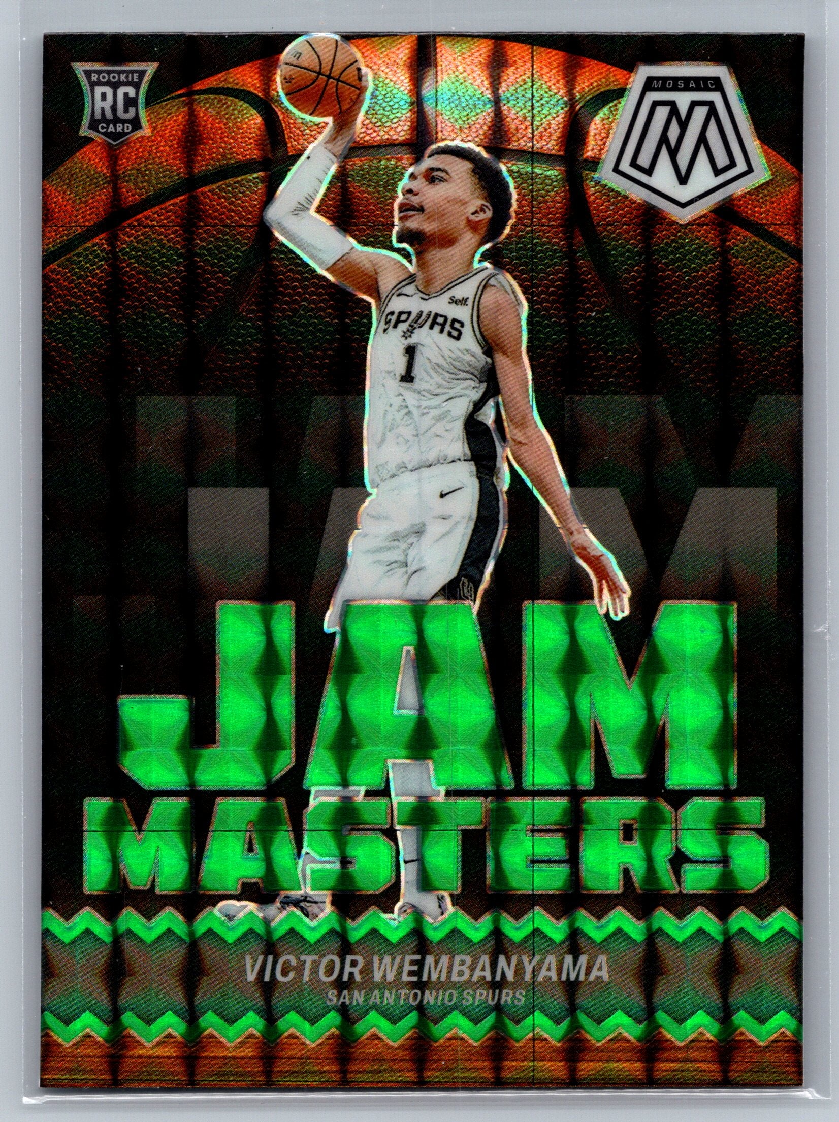 2023 Panini Mosaic Victor Wembanyama Green Jam Masters Rookie #3