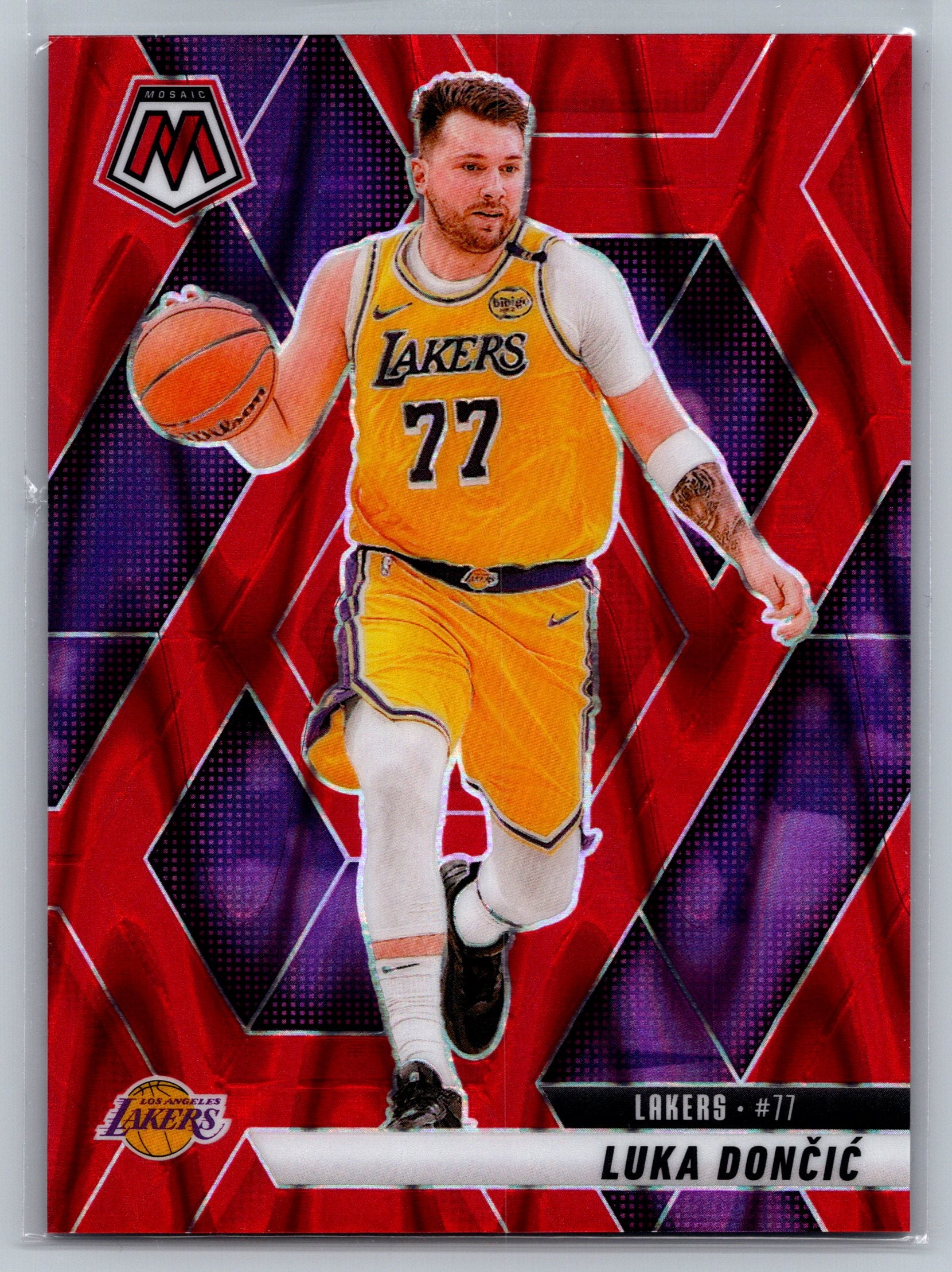 2024 Panini Mosaic Luka Doncic Red Seismic /299 #100