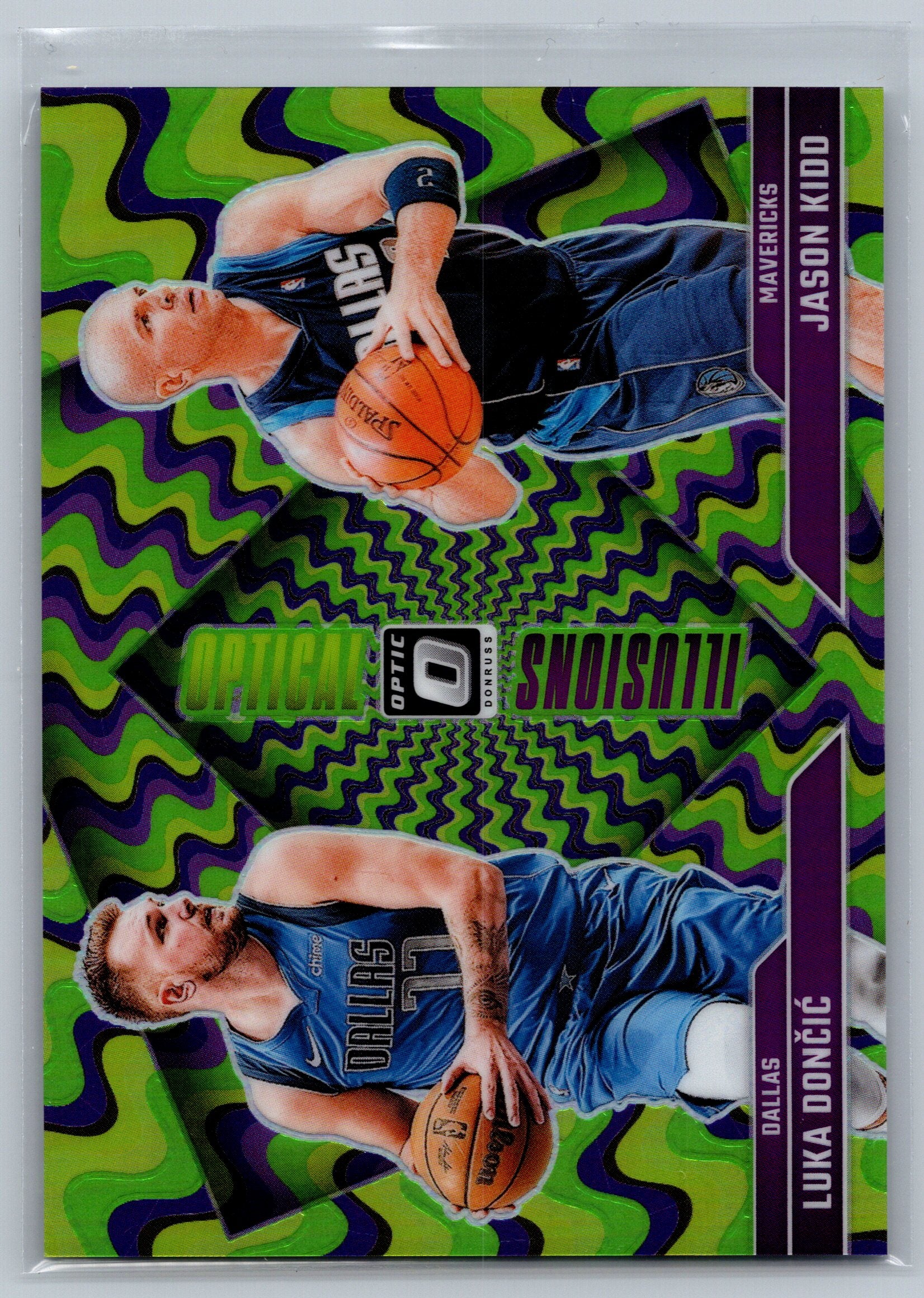 2024 Panini Optic Luka Doncic/Jason Kidd Optical Illusions Lime Green /199 #1