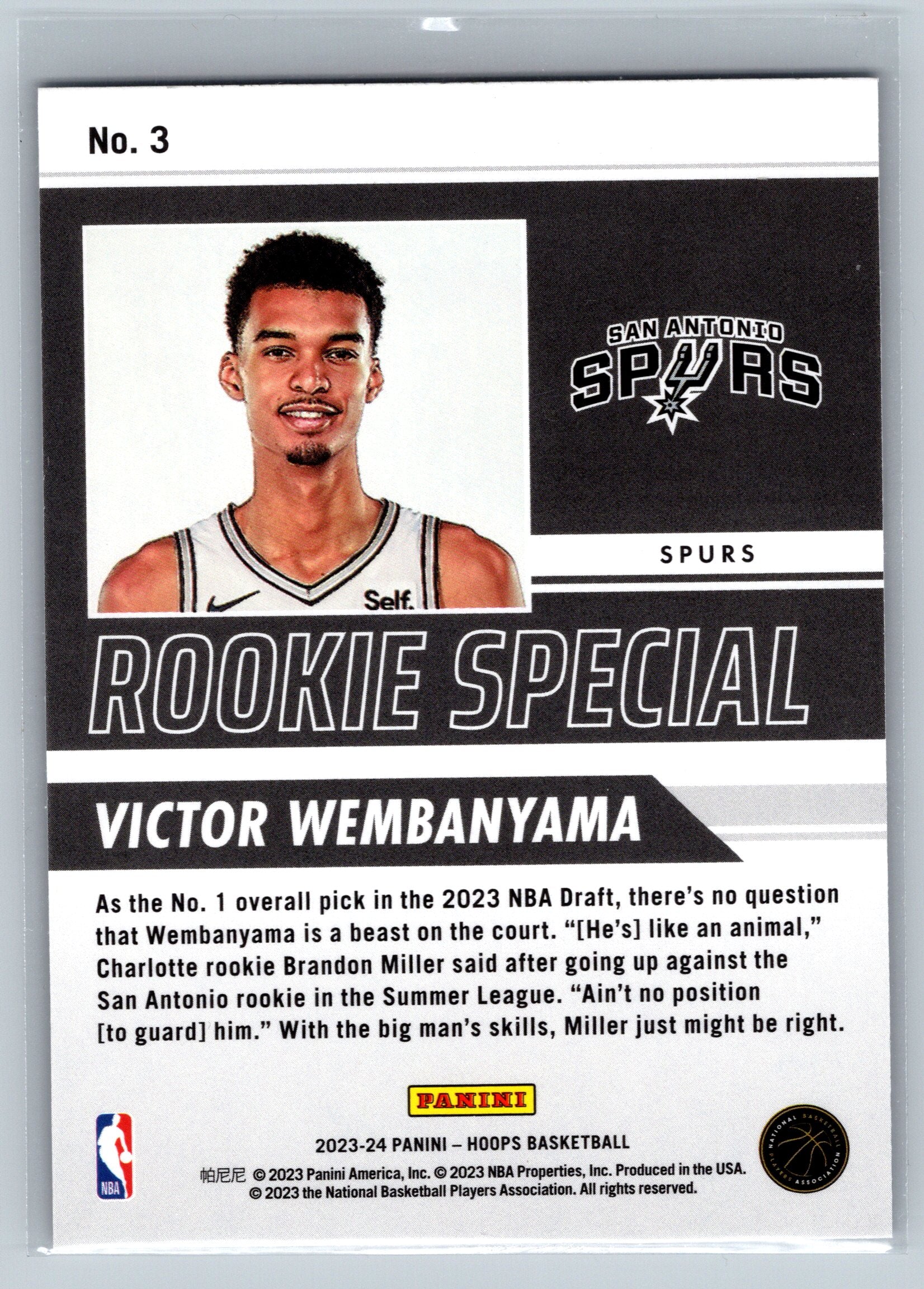 2023 Panini NBA Hoops Victor Wembanyama Rookie Special #3