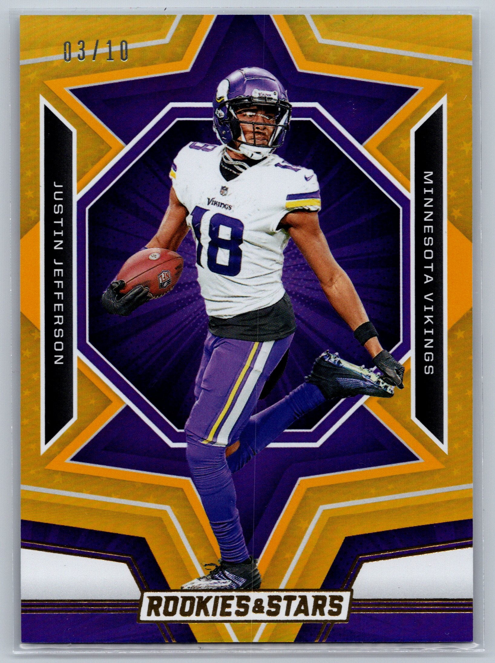 2023 Panini Rookies & Stars Justin Jefferson Gold /10 #68