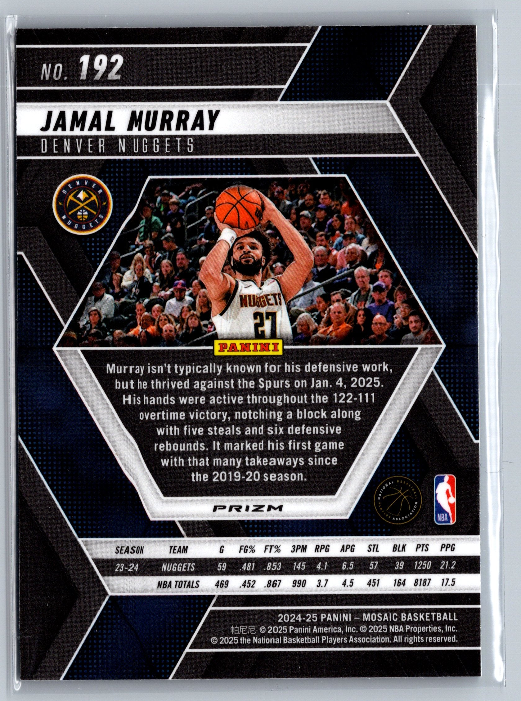 2024 Panini Mosaic Jamal Murray Genesis #192