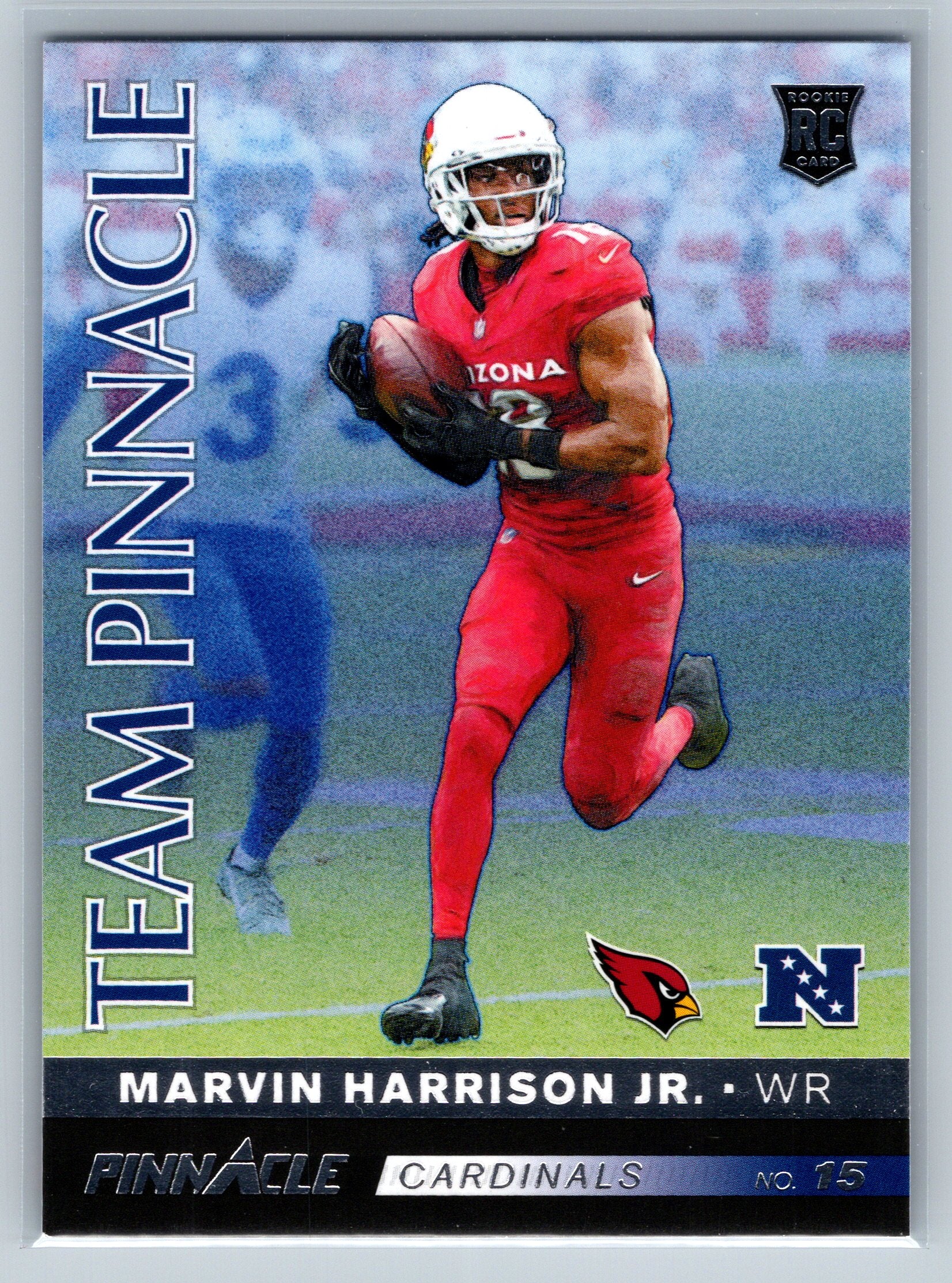 Football trading card of Marvin Harrison Jr. with Team Pinnacle branding
